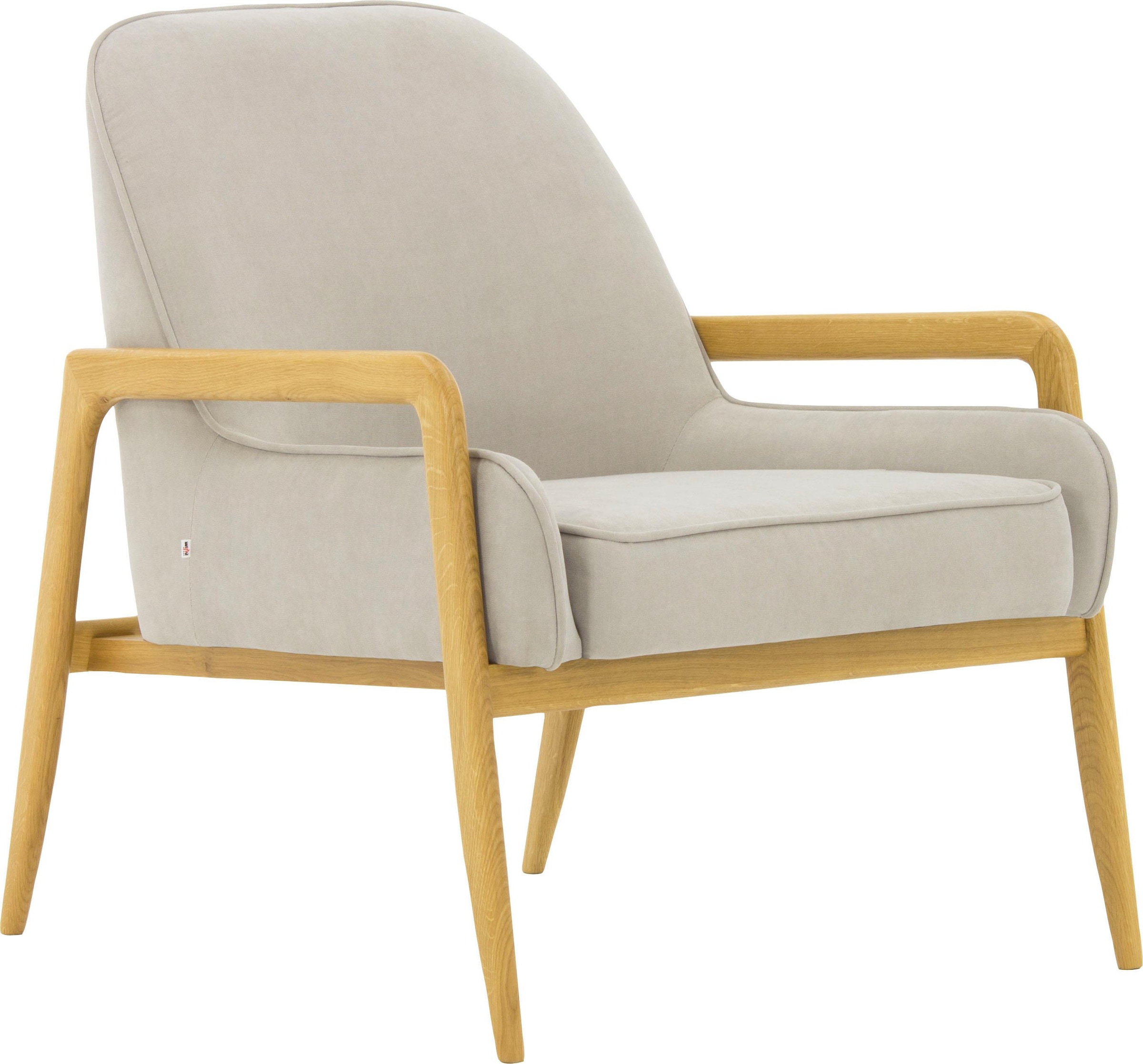 Home affaire Sessel »Braga« wahlweise mit Gestell aus Eiche in dunkel oder Buchenholz in hell