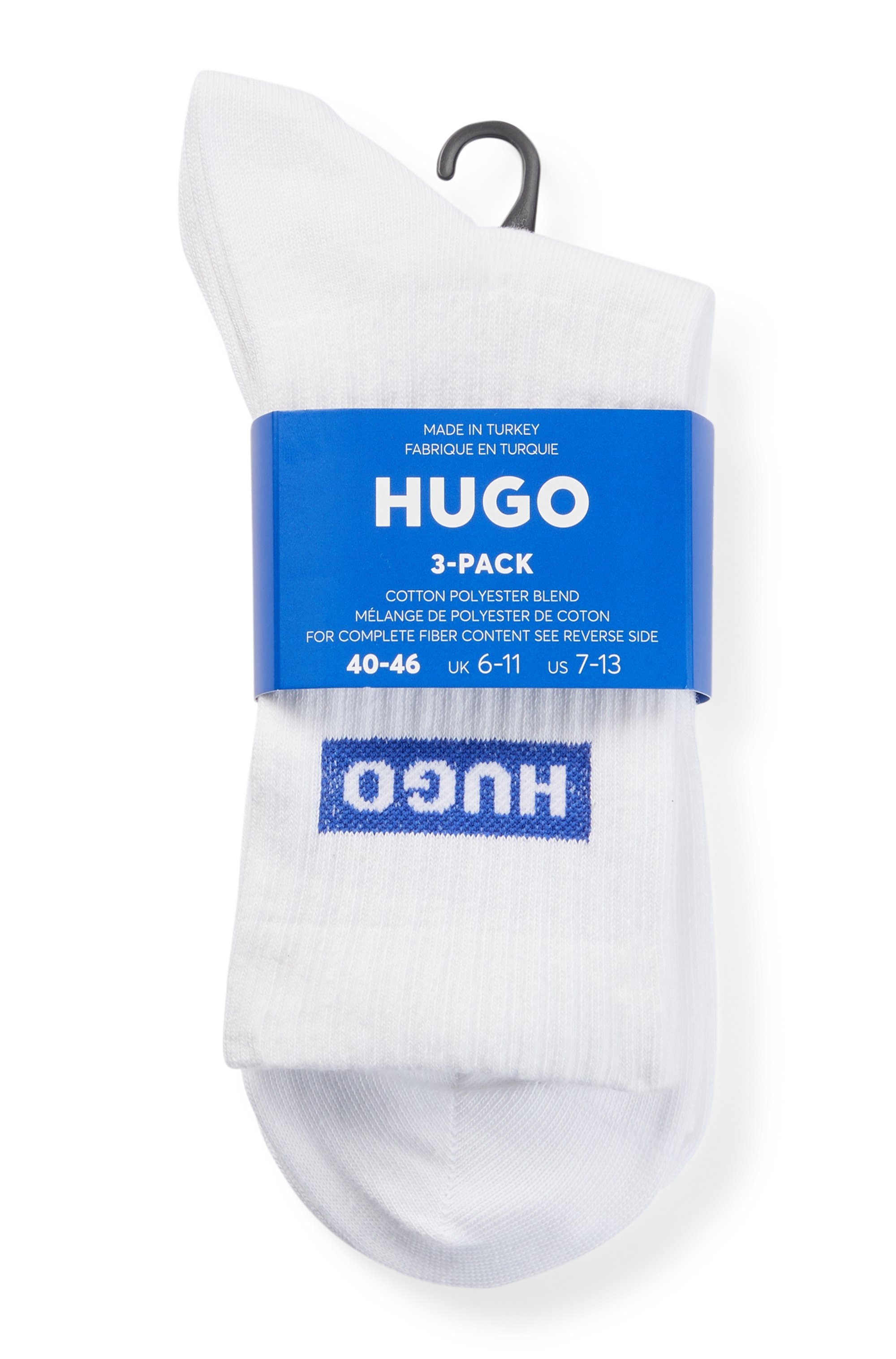 HUGO Blue Socken »3P QS BLUE LOGO CC«, (3 Paar), Unisex Sportsocken