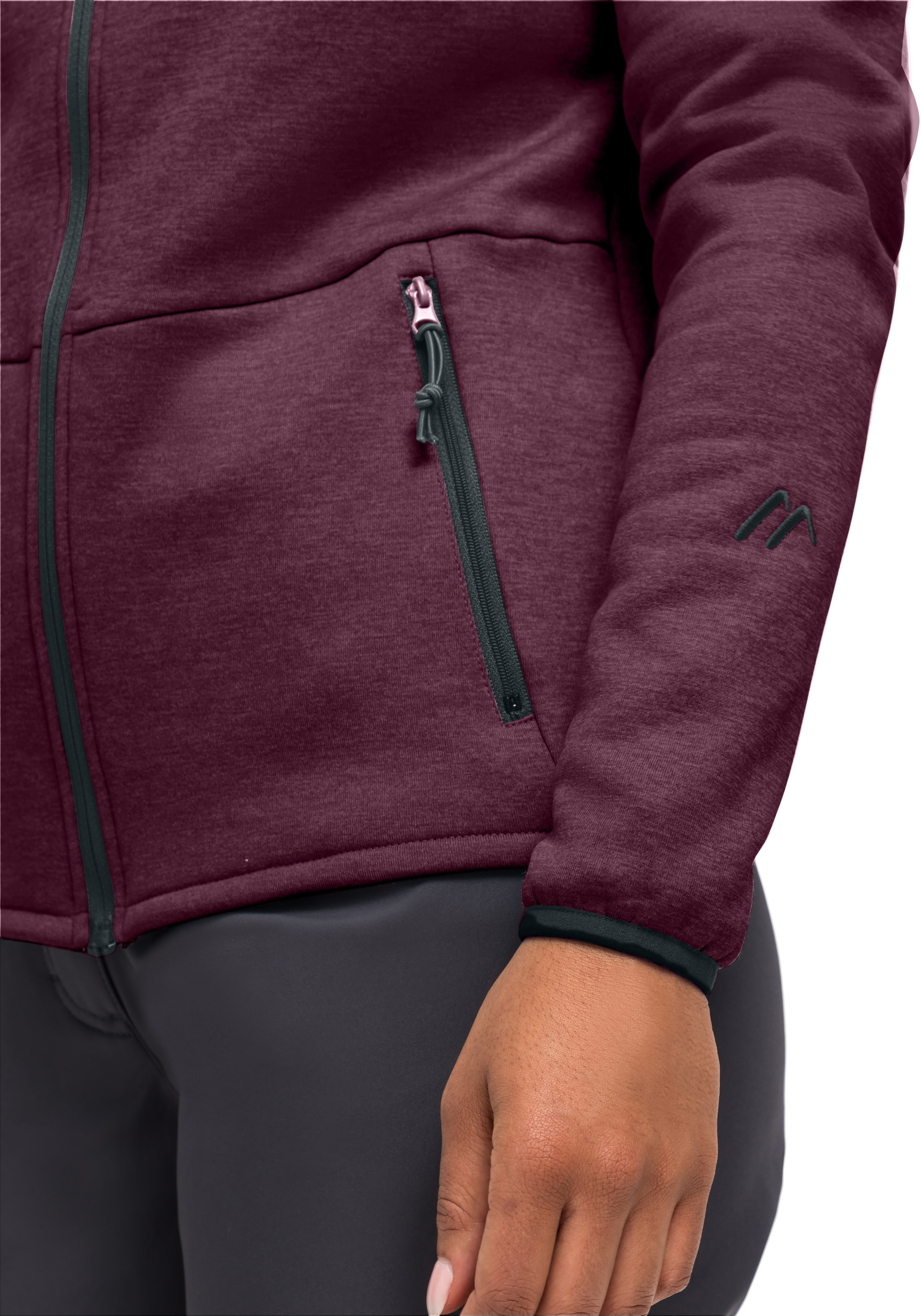 Maier Sports Fleecejacke »Fave W«, Damen Fleece mit verstellbarer Kapuze, atmungsaktiver Zip-Hoodie