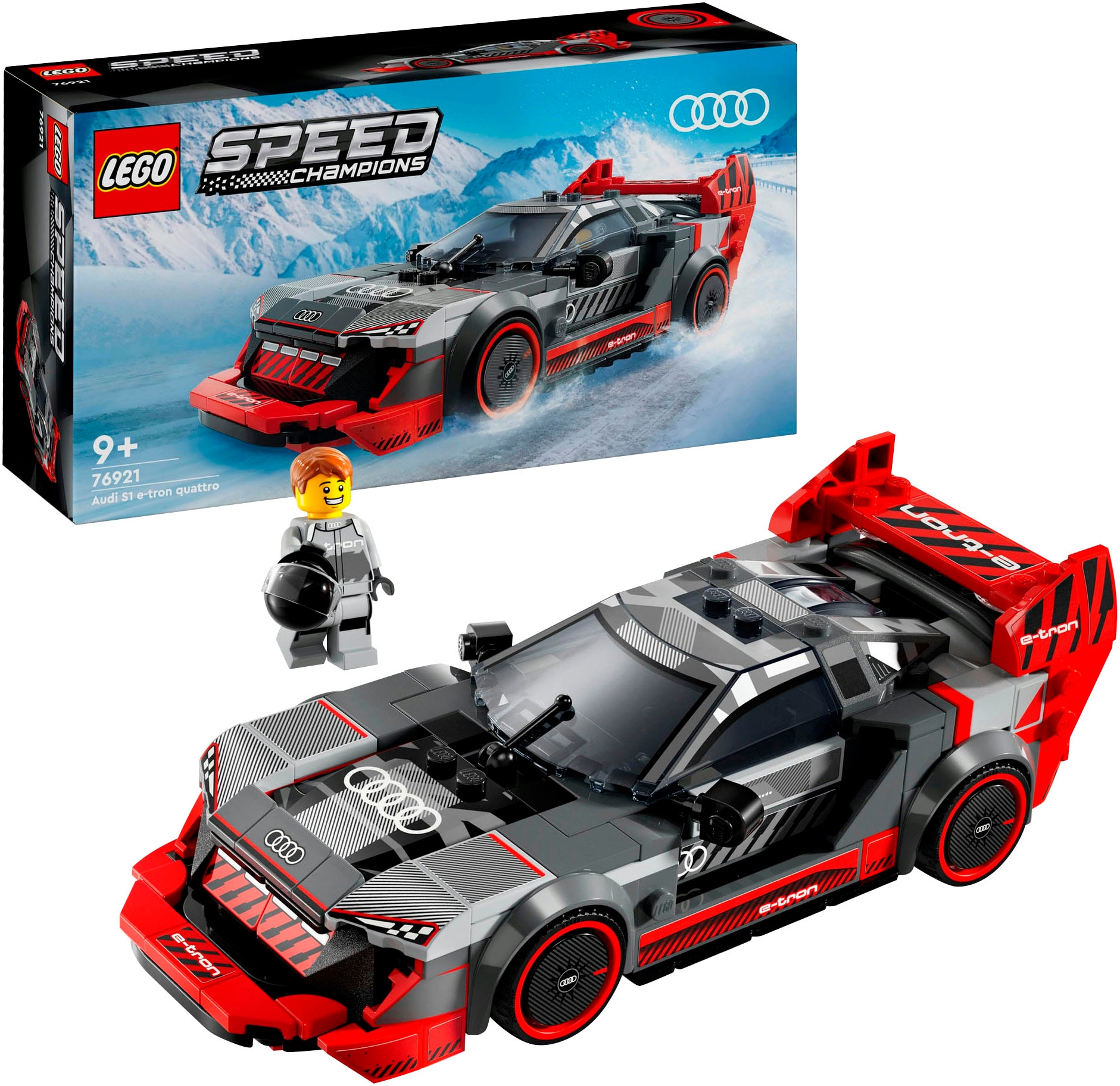 Konstruktionsspielsteine »Audi S1 e-tron quattro Rennwagen (76921), LEGO® Speed...