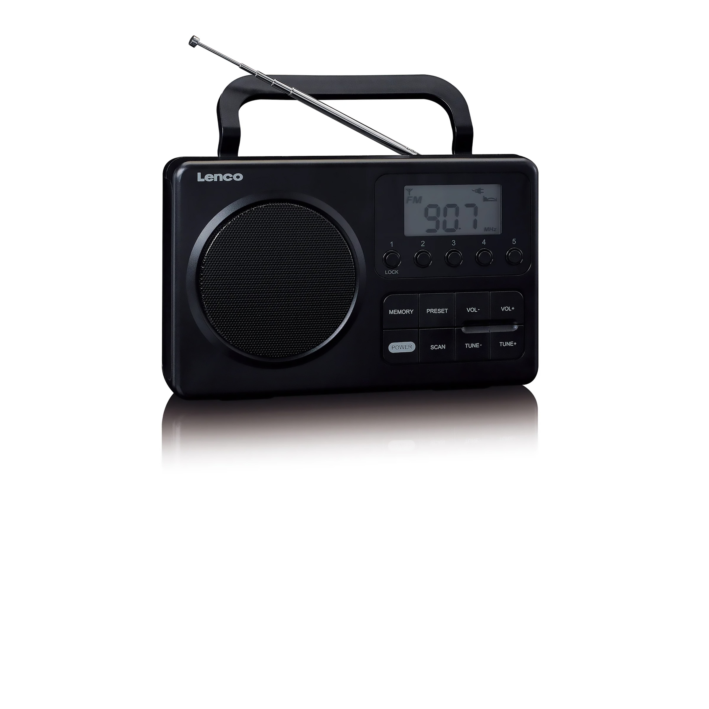 Lenco UKW-Radio »MPR-035BK« ( FM-Tuner ) tragbar, mit Display, Netz-/Batteriebetrieb