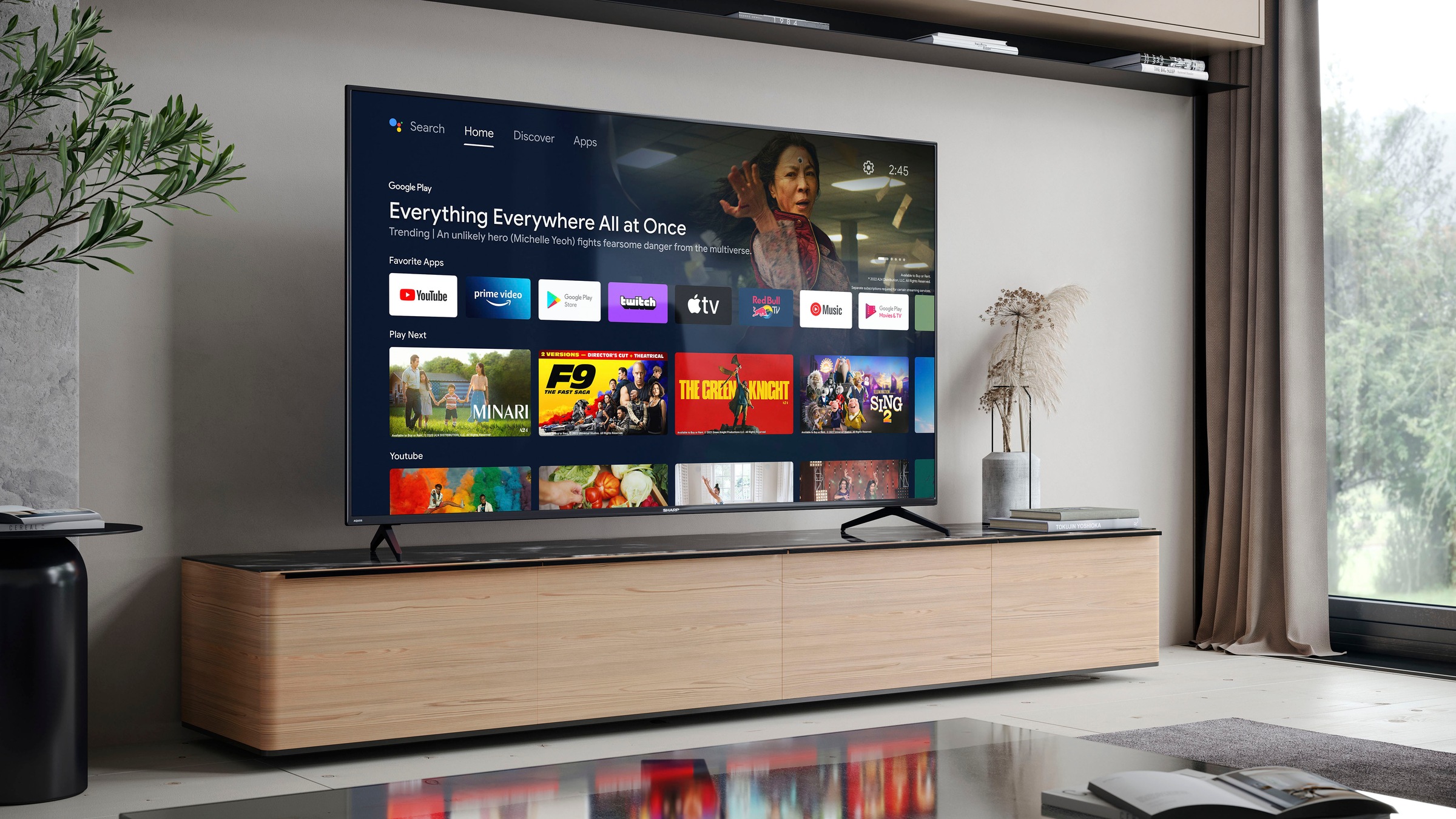 Sharp LED-Fernseher »4T-C70FL2EL2AB«, 4K Ultra HD, Android TV-Smart-TV, HDMI 2.1