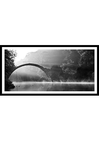 Spiegelprofi GmbH Bild »Brücke«, hochwertiger Kunstdruck, Rahmen schwarz kaufen