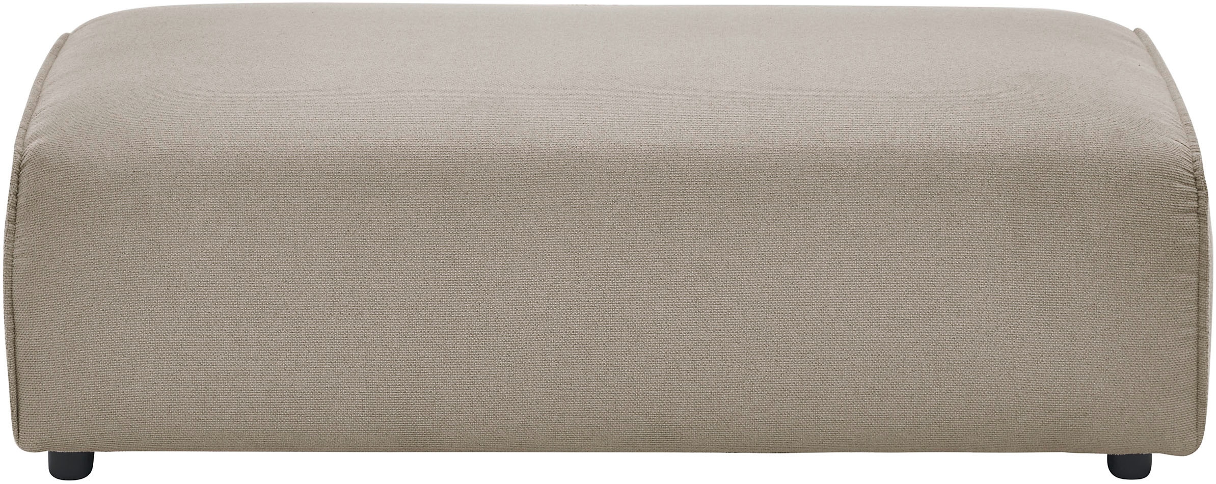 LeGer Home by Lena Gercke Hocker »PIARA, Polsterhocker mit Kedernaht, Cord, Leinenoptik o. Strukturstoff«, zur Serie PIARA, rechteckig, schwarze Füße, bequemer Sitzkomfort