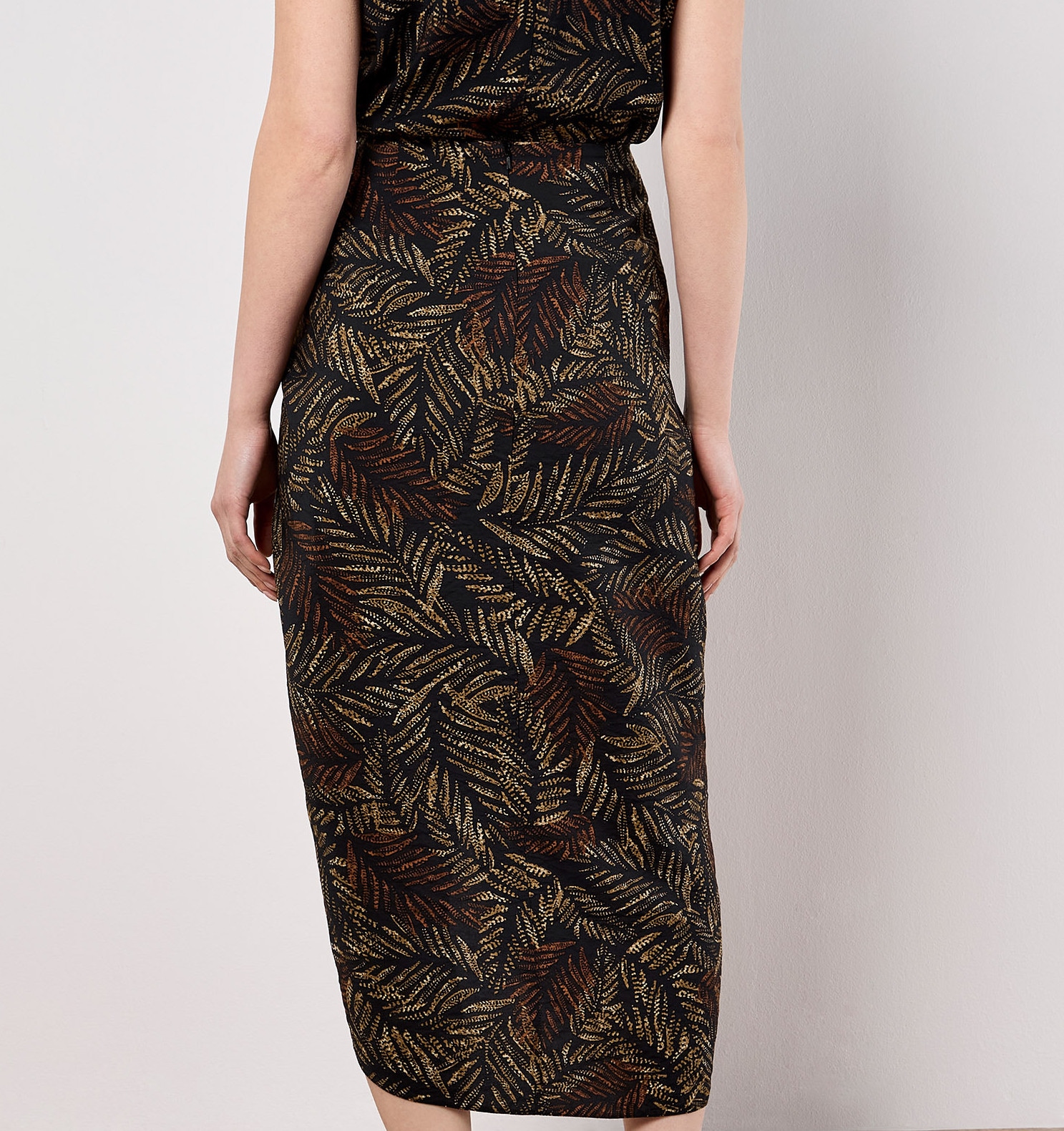 Apricot Midirock »Rock« mit Batik-Blattmuster