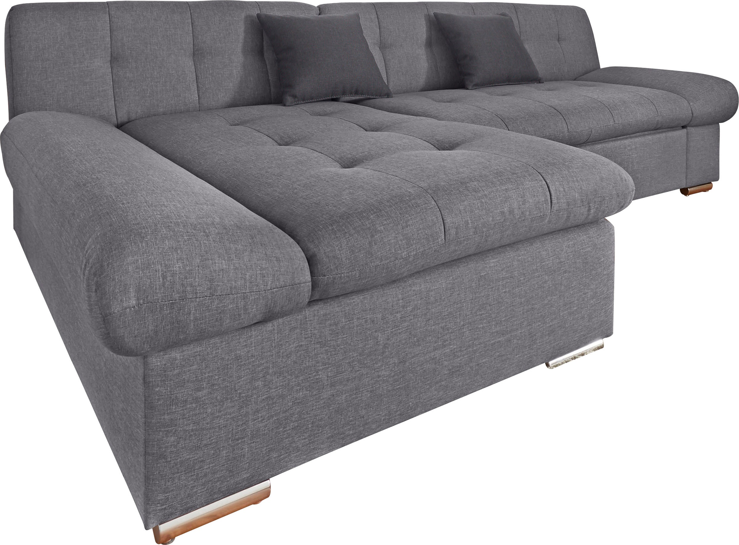 TRENDMANUFAKTUR Ecksofa »Reggae II, moderne Optik, Armteilverstellung, B/T 237/156cm, L-Form«, wahlweise mit Bettfunktion