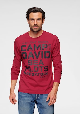 CAMP DAVID Langarmshirt, mit Logofrontprint kaufen