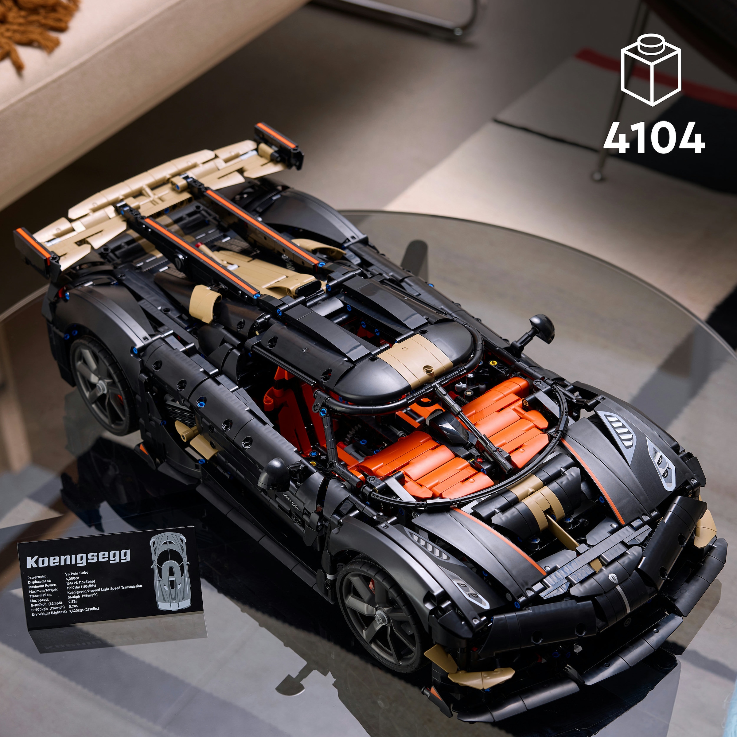 LEGO® Konstruktionsspielsteine »Koenigsegg Sadair's Spear Hypercar (42232), LEGO Technic« Made in Europe
