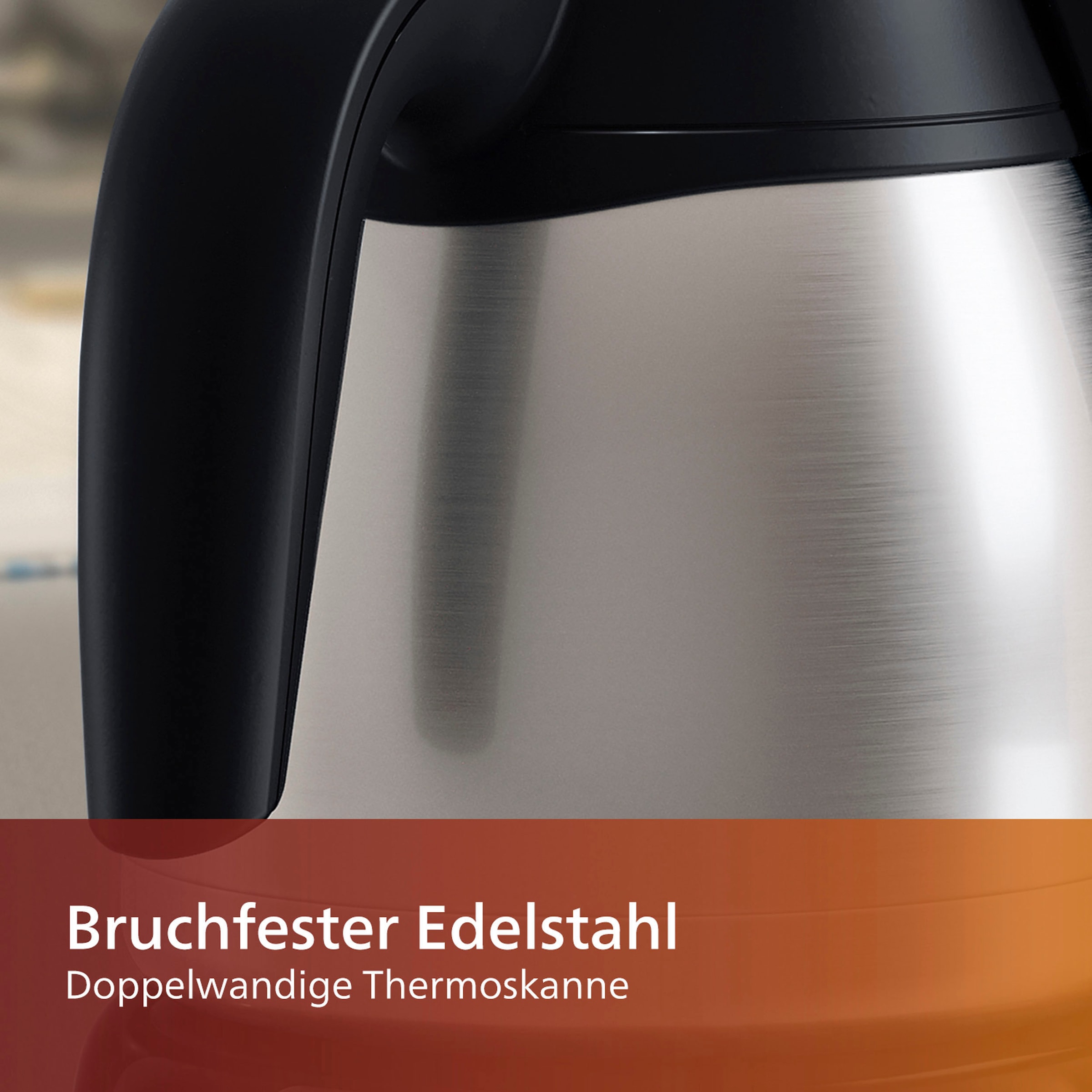 Philips Filterkaffeemaschine »HD7546/20«, 1,2 l Kaffeekanne, 1x4, mit Thermokanne, Tropfstopp und Abschaltfunktion