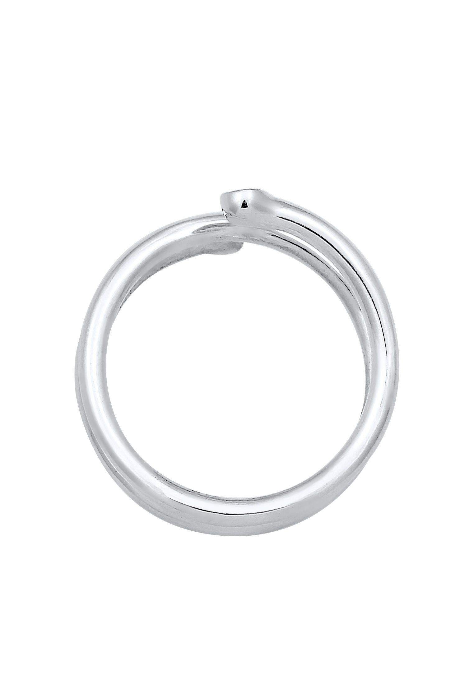 Elli Silberring »Ring Wickelring Geo Kristalle 925 Sterling Silber«