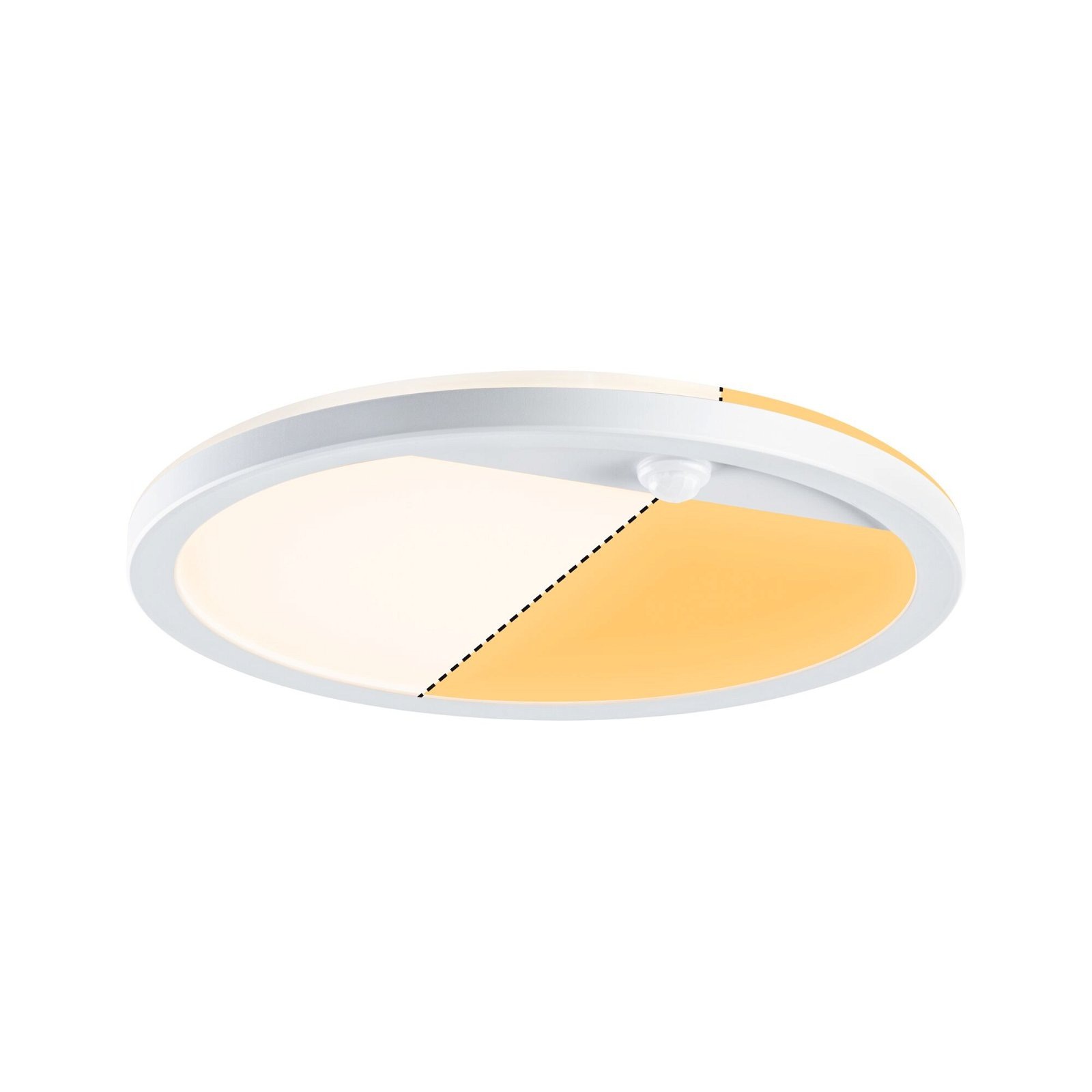Paulmann LED Außen-Wandleuchte »Außenpanel Lamina IP44 rund 280mm 14W 1150lm 230V Kunststoff« 1 Stk. Warmweiß Backlight Bewegungsmelder insektenfreundlich tunable warmwhite