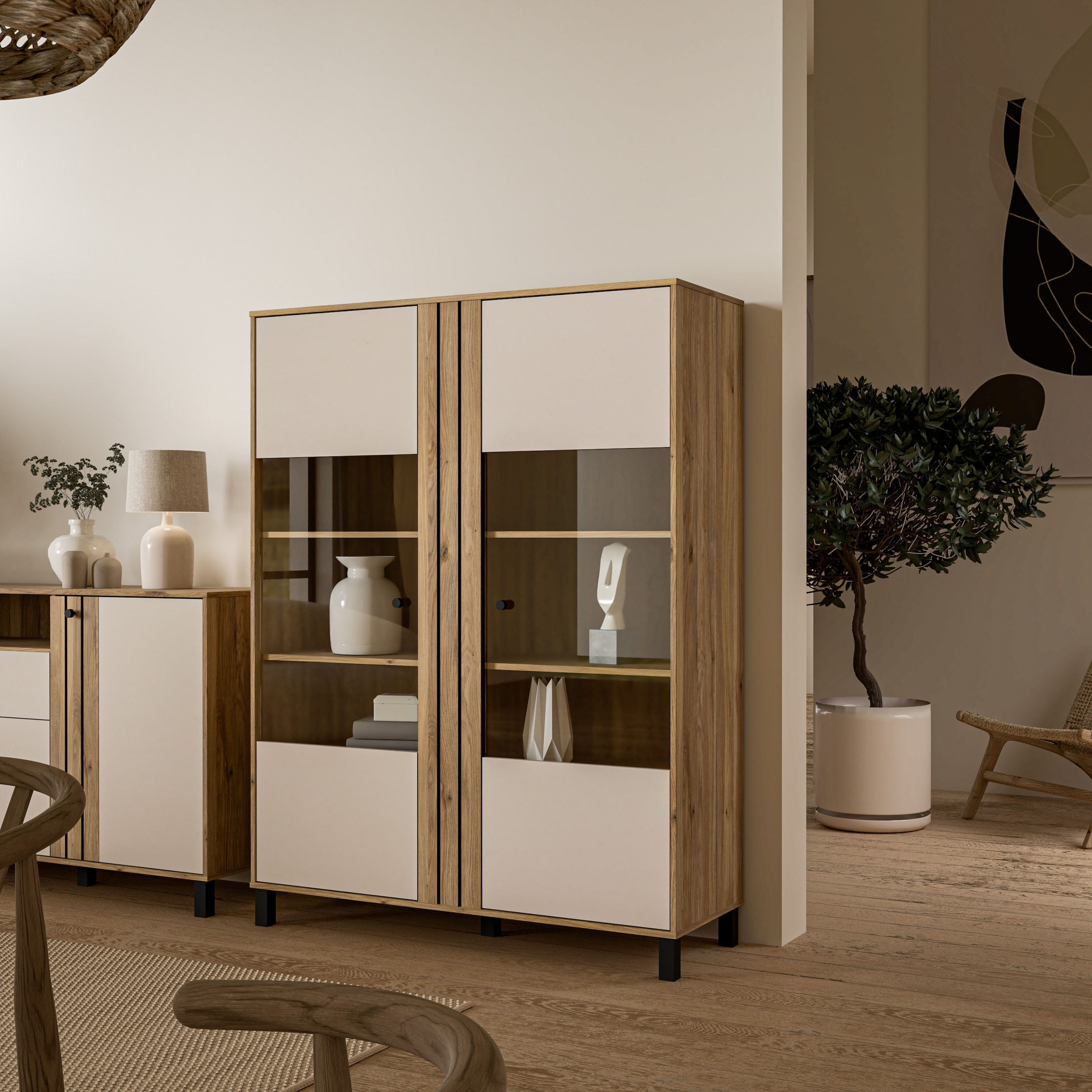 Highboard »Killarney«, Highboardvitrine, Stauraum, Soft Close