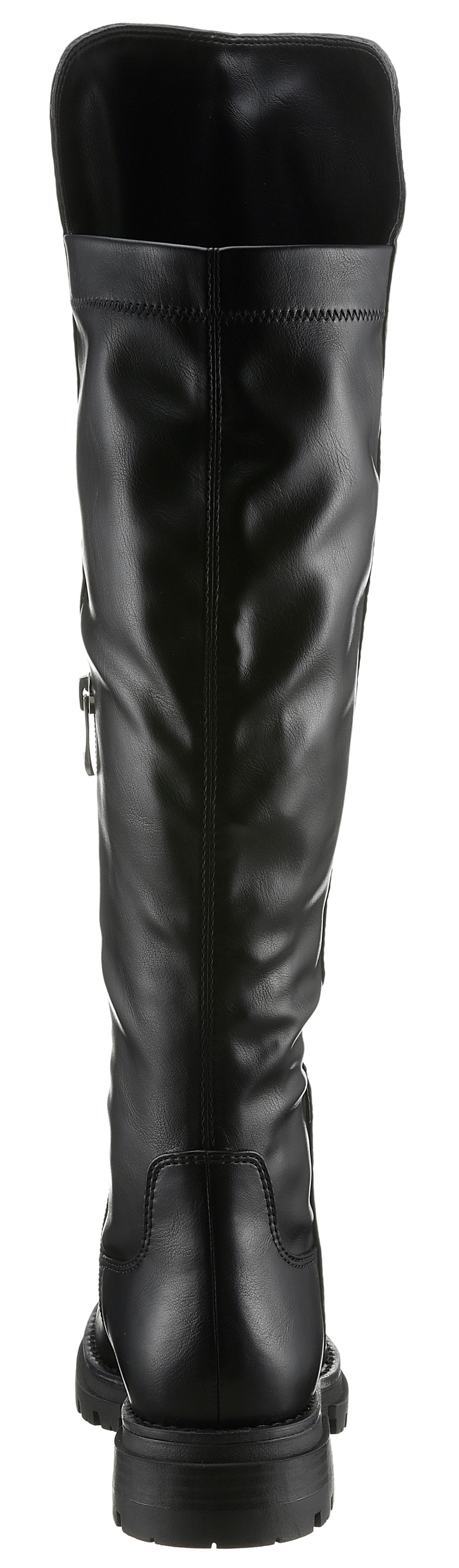 MARCO TOZZI Overkneestiefel »TRENTINO«, Blockabsatz, Herbstmode, Flats, mit Feel Me-Ausstattung