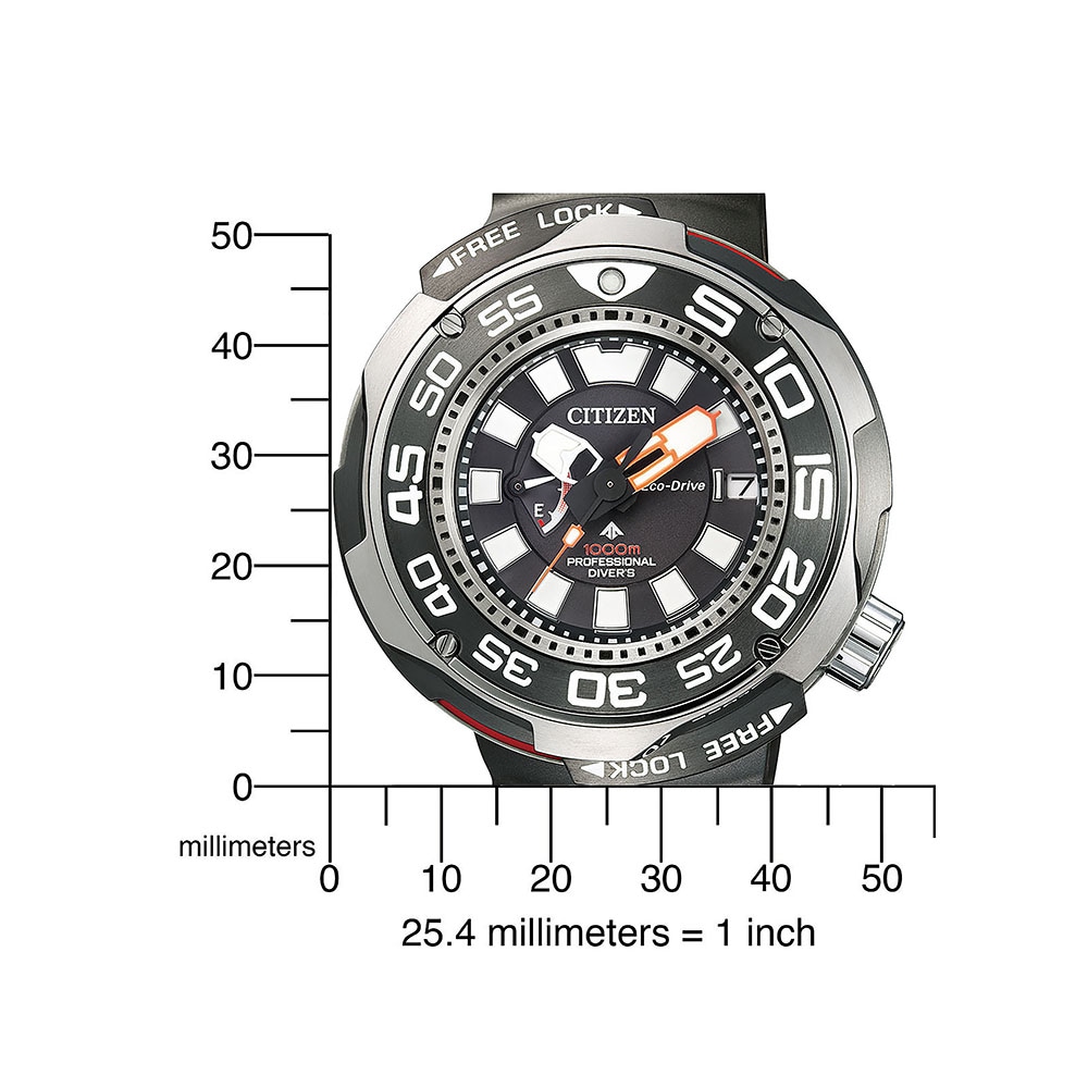 Citizen Taucheruhr »Promaster Professional Diver 1000,« Armbanduhr, Herrenuhr, Solar, bis 100 bar wasserdicht, Saphirglas