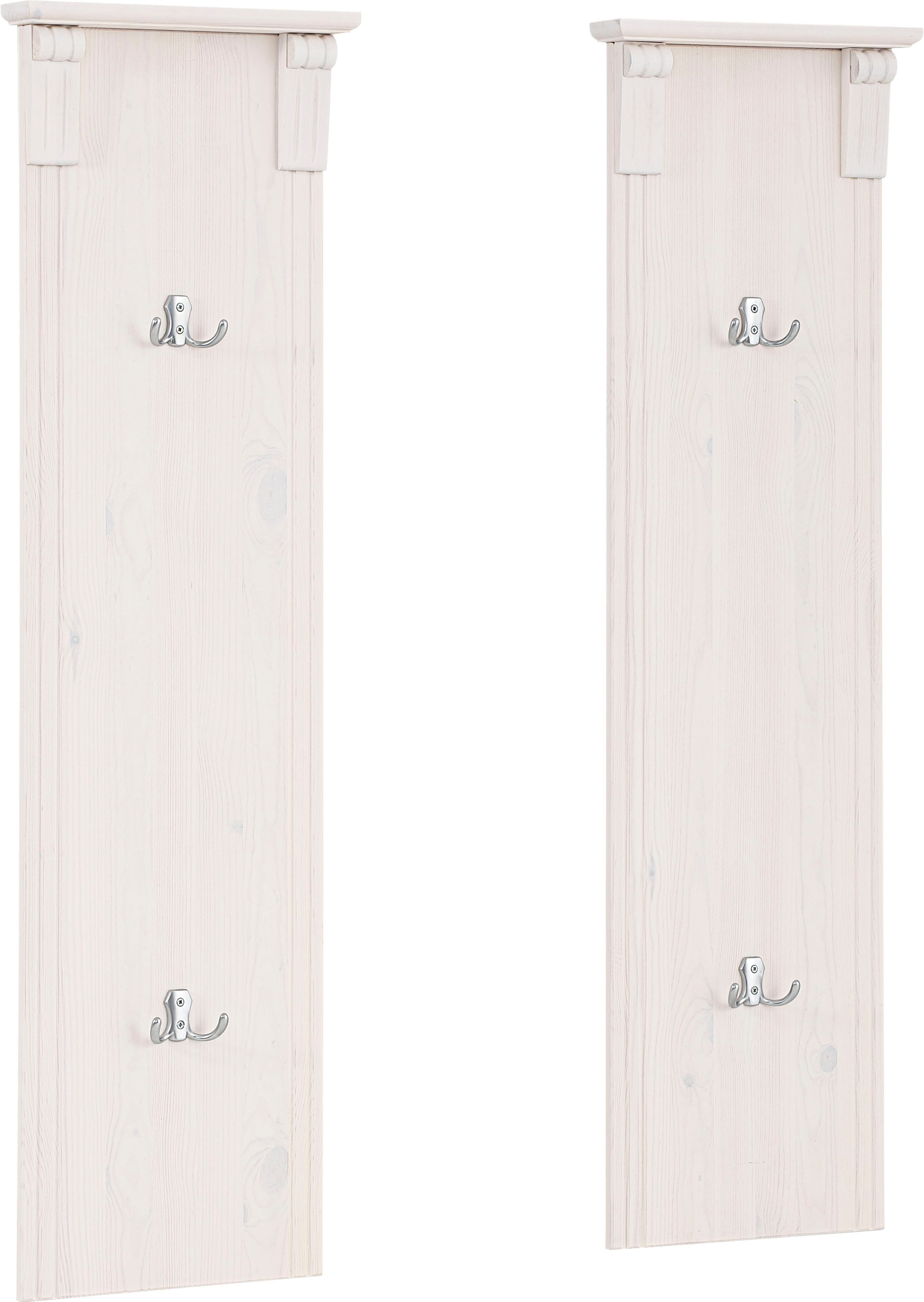 Home affaire Garderobenpaneel, als 2er-Set, Breite 40 cm je Paneel, aus massiver Kiefer