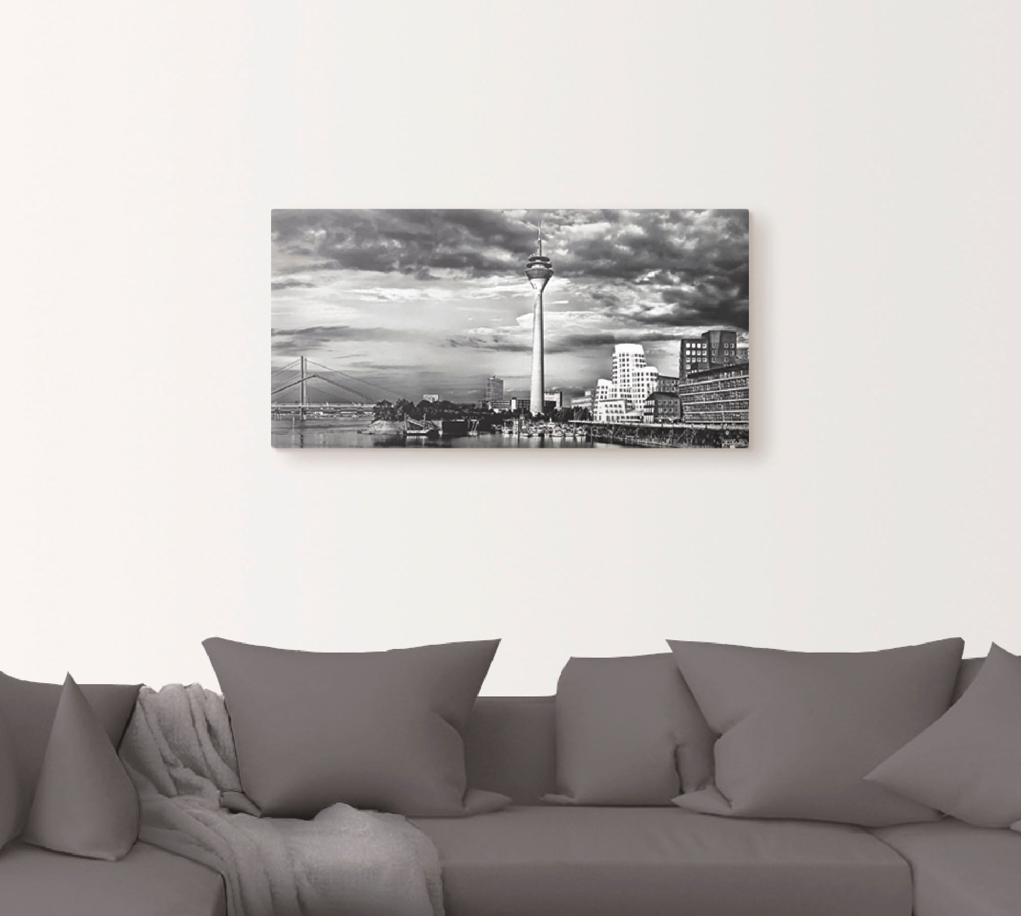 Artland Wandbild »Düsseldorf Collage Skyline 10«, Deutschland, (1 St.), als Leinwandbild, Wandaufkleber in verschied. Größen