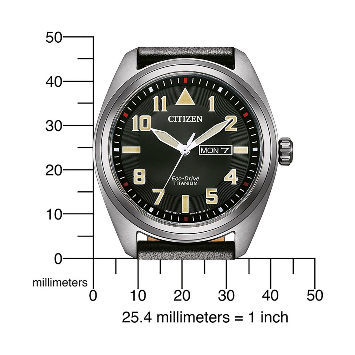 Citizen Solaruhr, Armbanduhr, Herrenuhr, Titan, Datum, Lederarmband