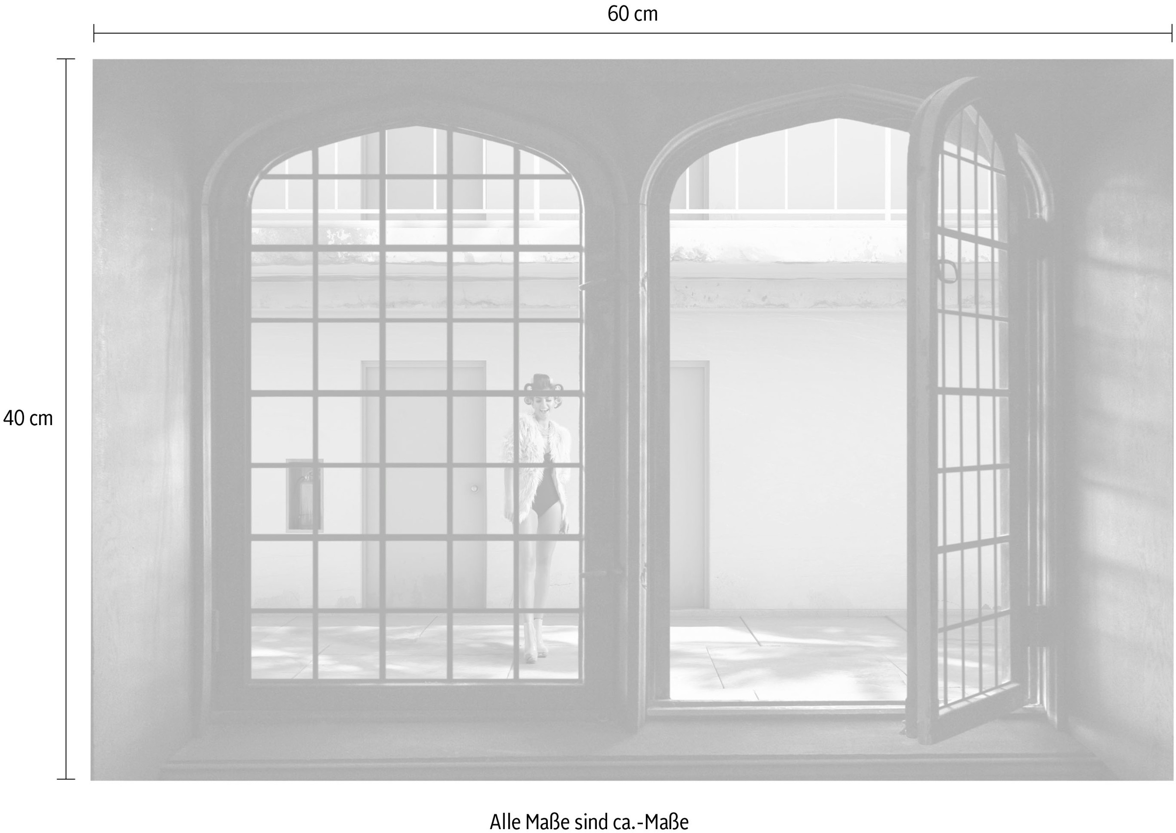 queence Wandsticker »Model«, Wandsticker, Wandbild, selbstklebend, 3D, Fenster
