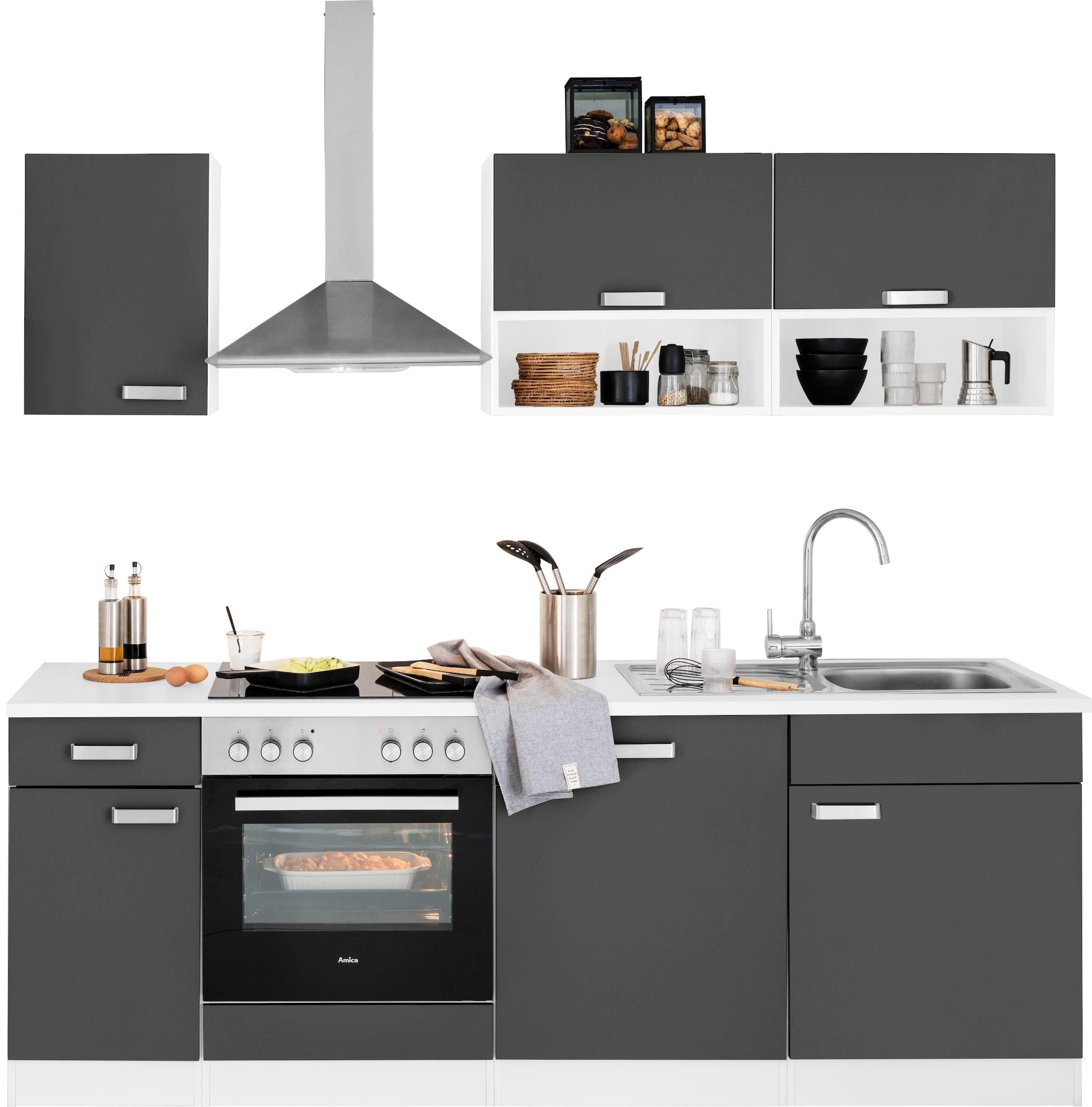 wiho Küchen Küchenzeile »Husum«, ohne E-Geräte, Breite 220 cm bestellen im  OTTO Online Shop
