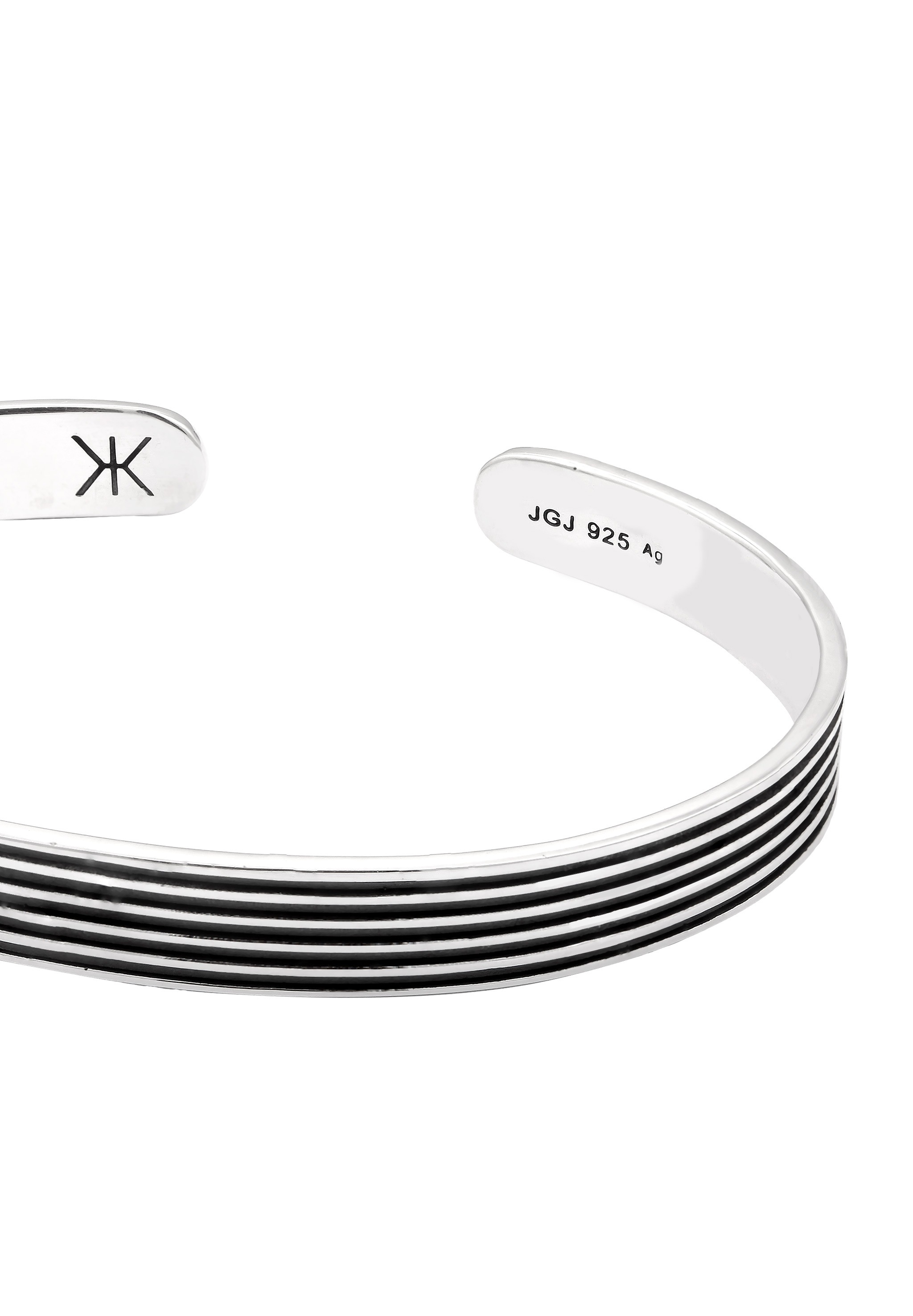 Kuzzoi Armreif »Armband Armreif Rillen Style 925 Sterling Silber«