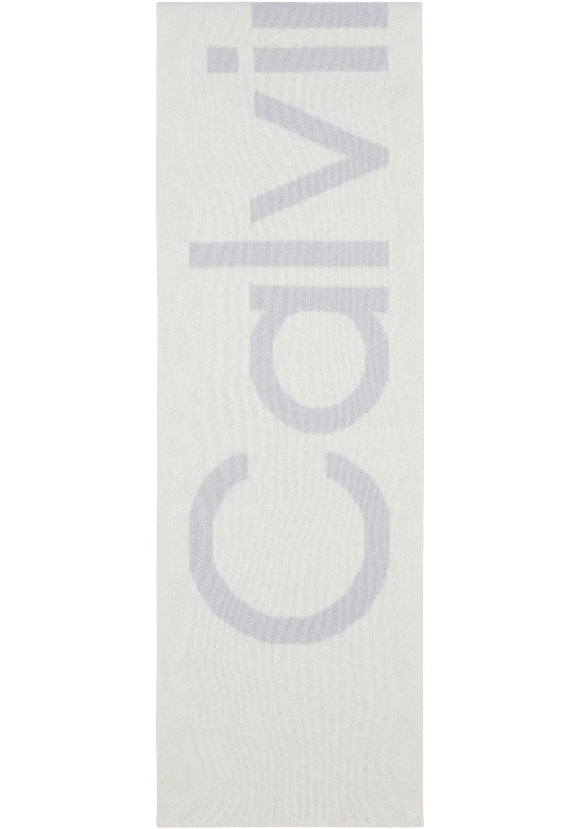 Calvin Klein Schal »TWO-TONE KNIT WOOL MIX HW SCARF«, mit Logoschriftzug