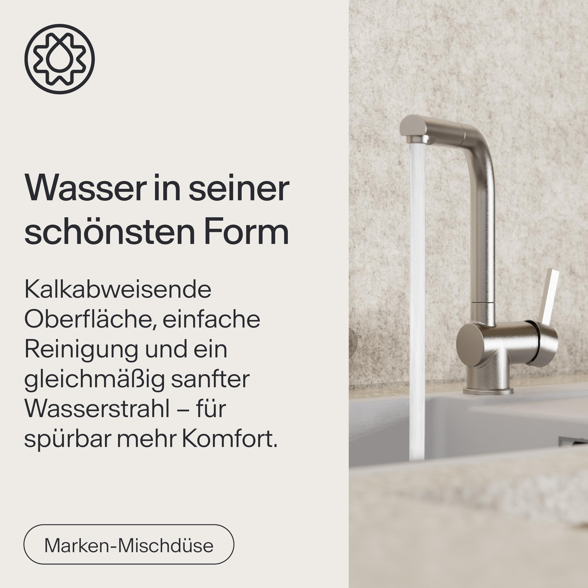 WASSERWERK Spültischarmatur »WK 4, Wasserhahn, Küche, Einhebelmischer«