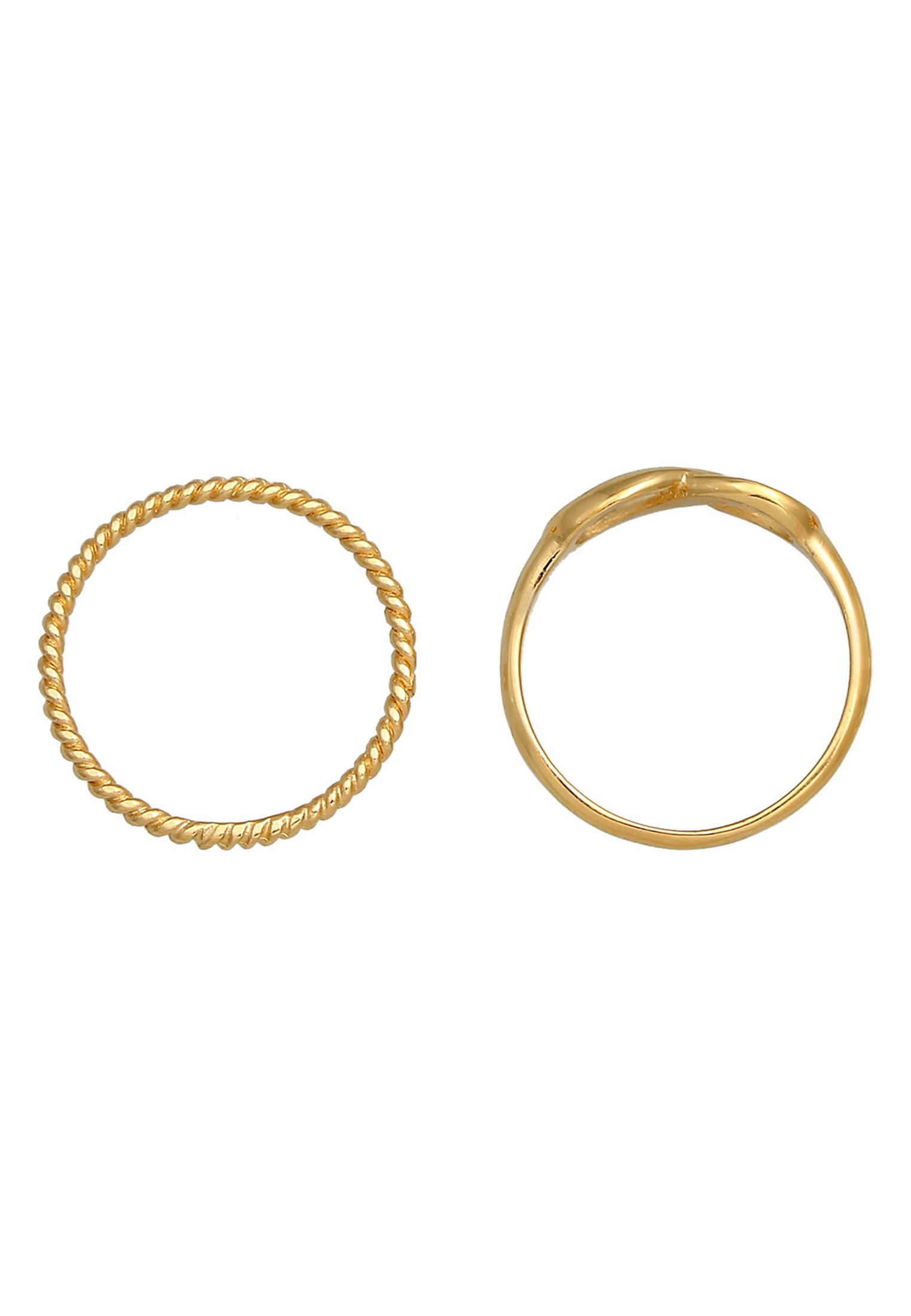 Elli Ring-Set »Ring Infinity Bandring Gedreht Stapelring Set 925 Silber«