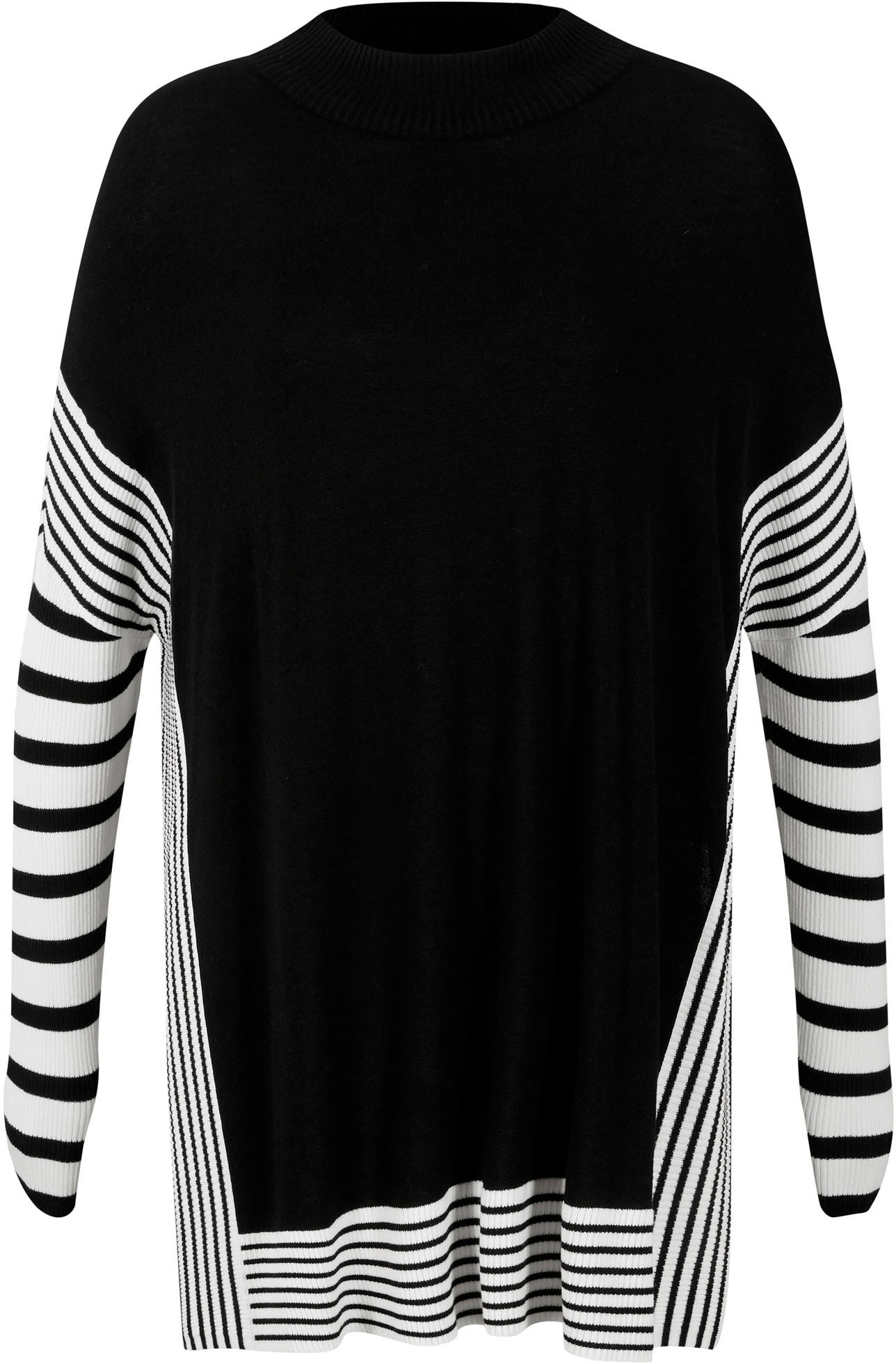 bonprix Longpullover aus Viskose und Polyamid, mit Stehkragen, für vielseitige Anlässe