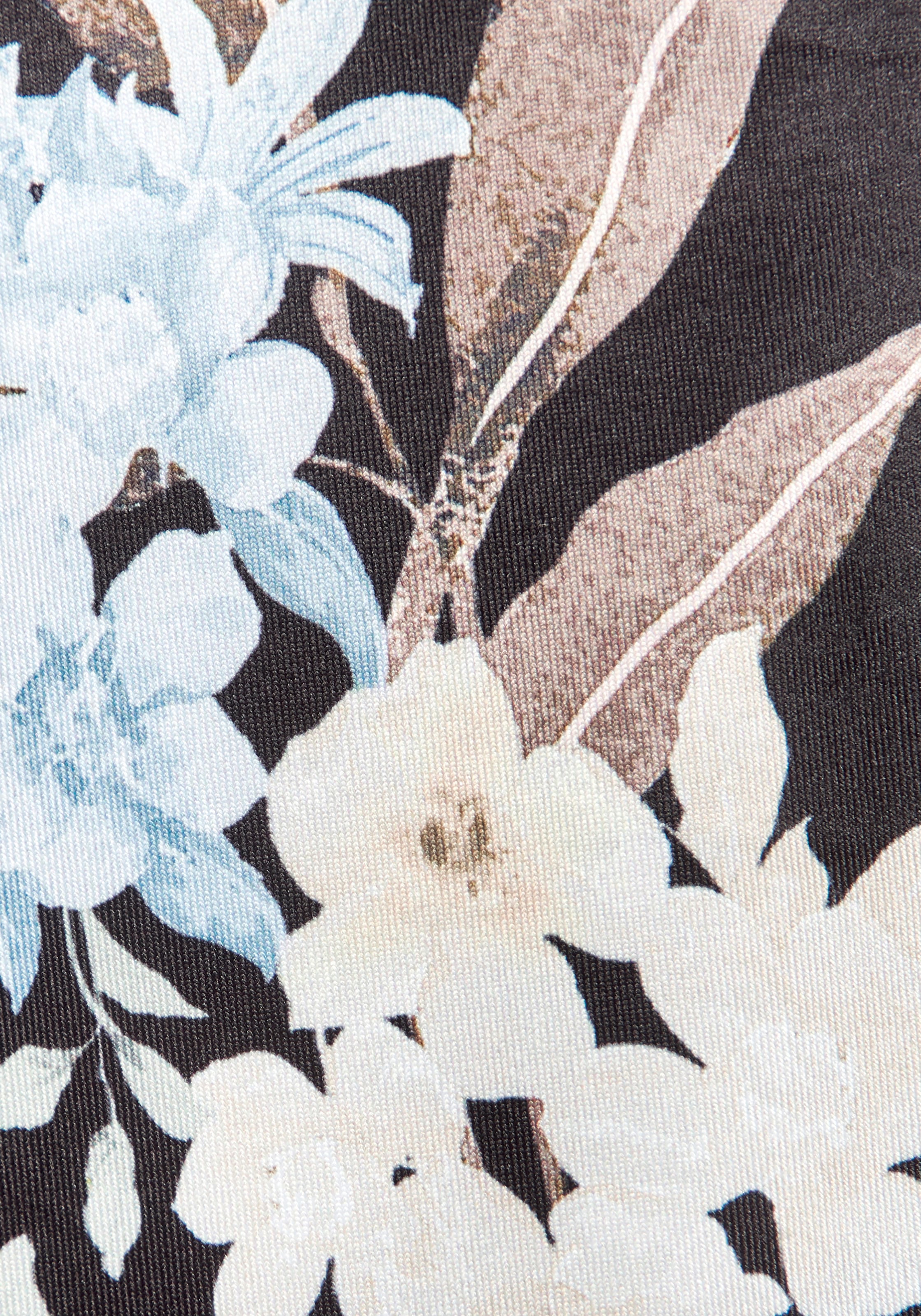 LASCANA Druckkleid Ohne Taschen aus bügelfreier Ware, festlich-elegantes Kleid mit Knotendetail vorne