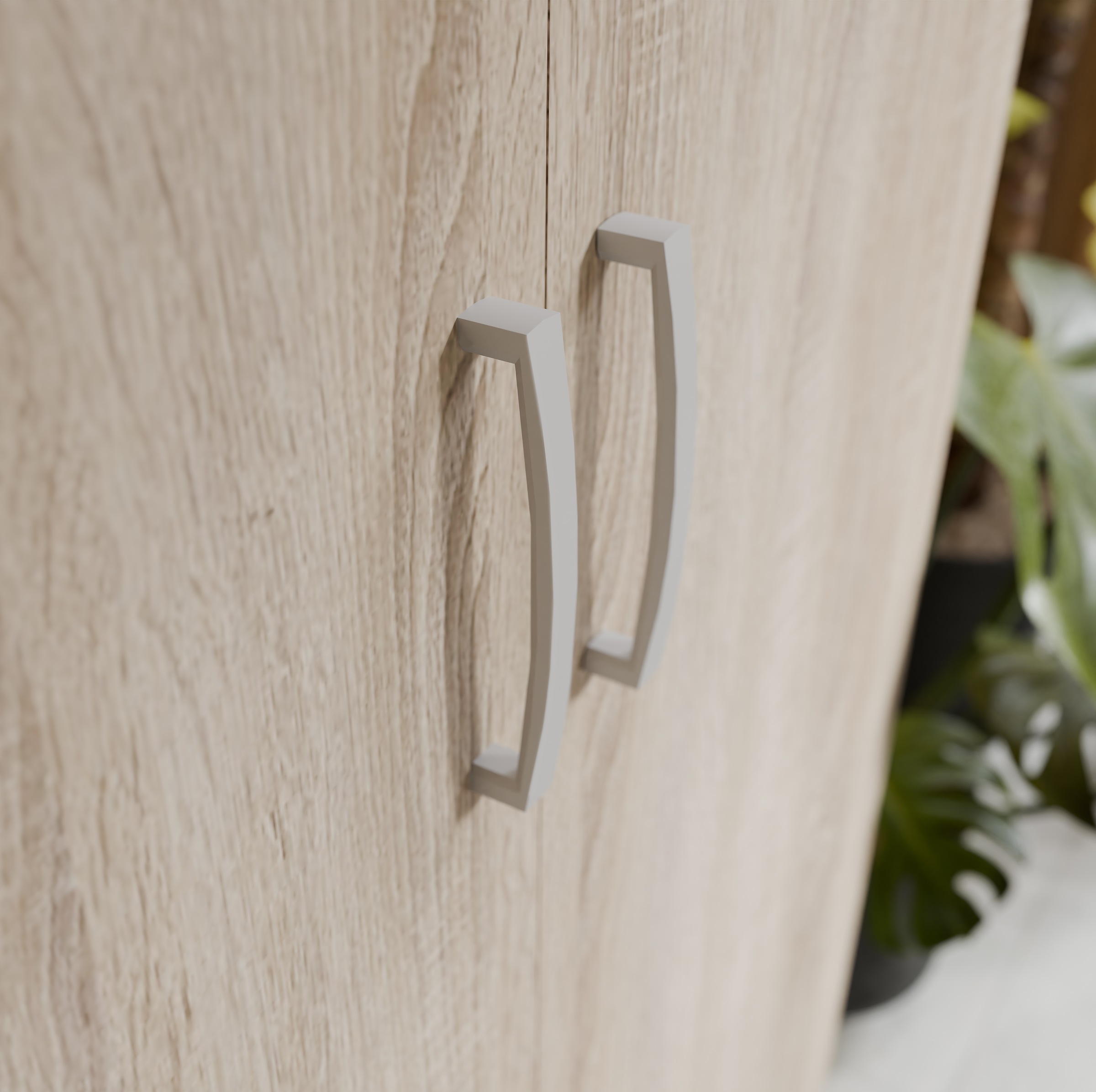 FORTE Kleiderschrank 2 Dekore, Mehrzweckschrank, Einlegeböden optional