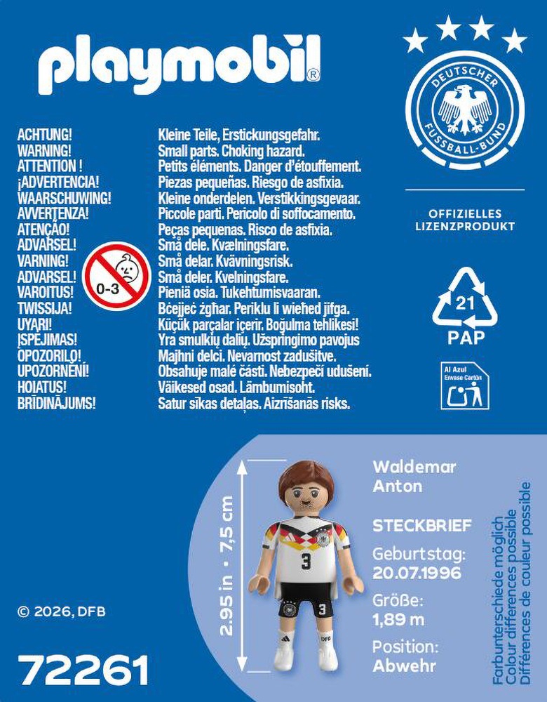 Playmobil® Konstruktions-Spielset »Waldemar Anton (72261), DFB« Made in Europe