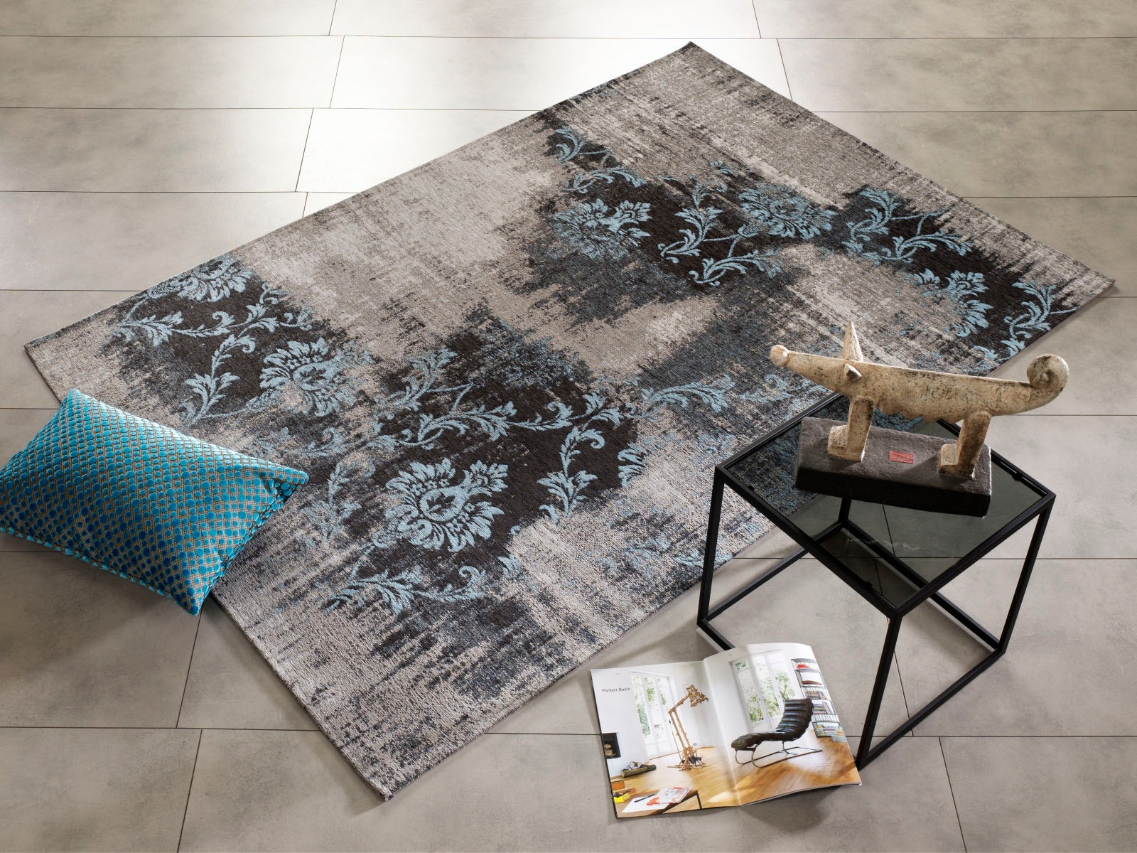 OCI DIE TEPPICHMARKE Teppich »Diana Melody« rechteckig 5 mm Höhe Flachgewebe, Baumwollanteil, Kurzflor, Wohnzimmer