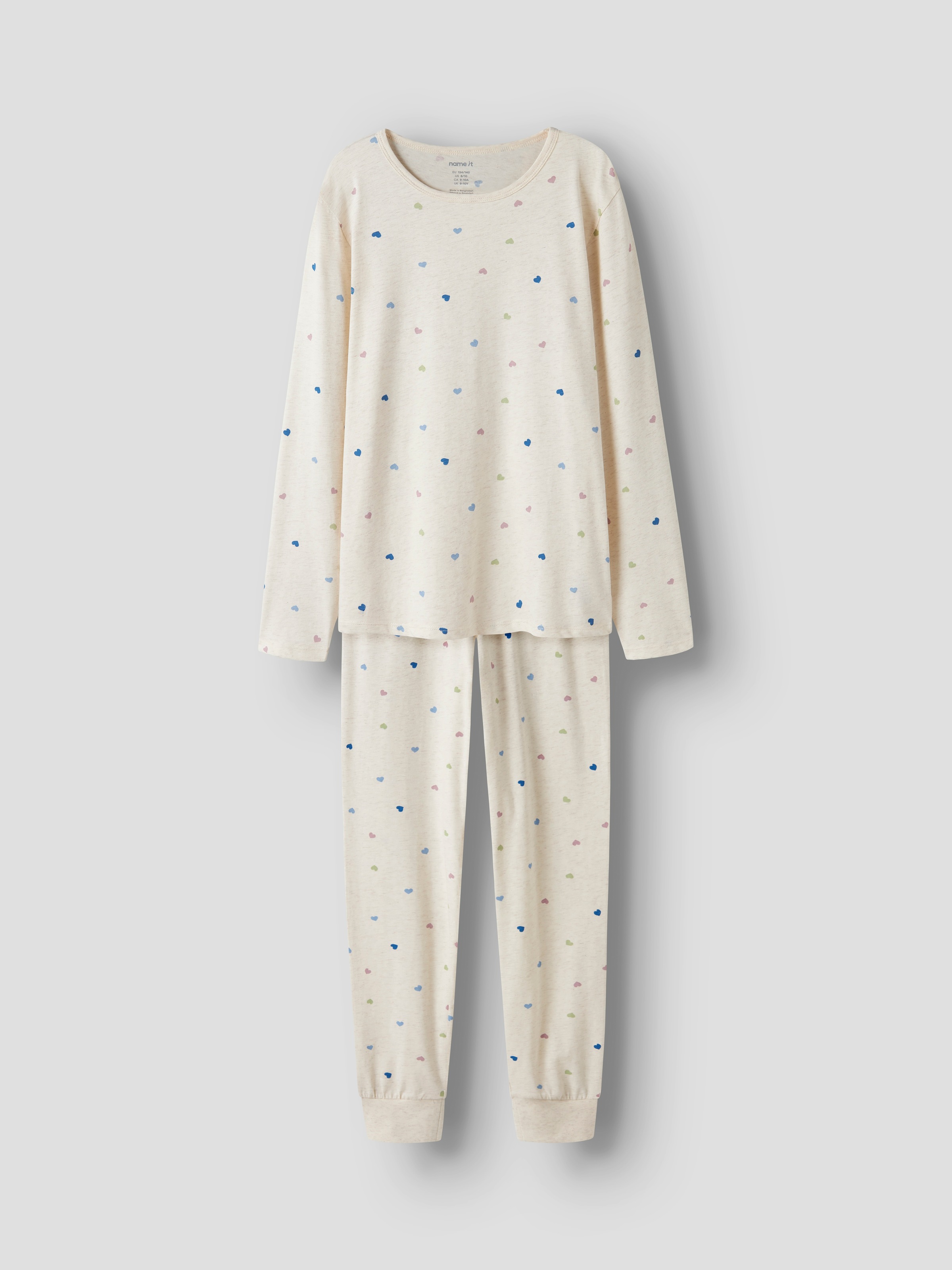 Name It Schlafanzug »NKFNIGHTSET PEYOTE HEARTS NOOS« Set, 2 tlg. Baumwollmischung,