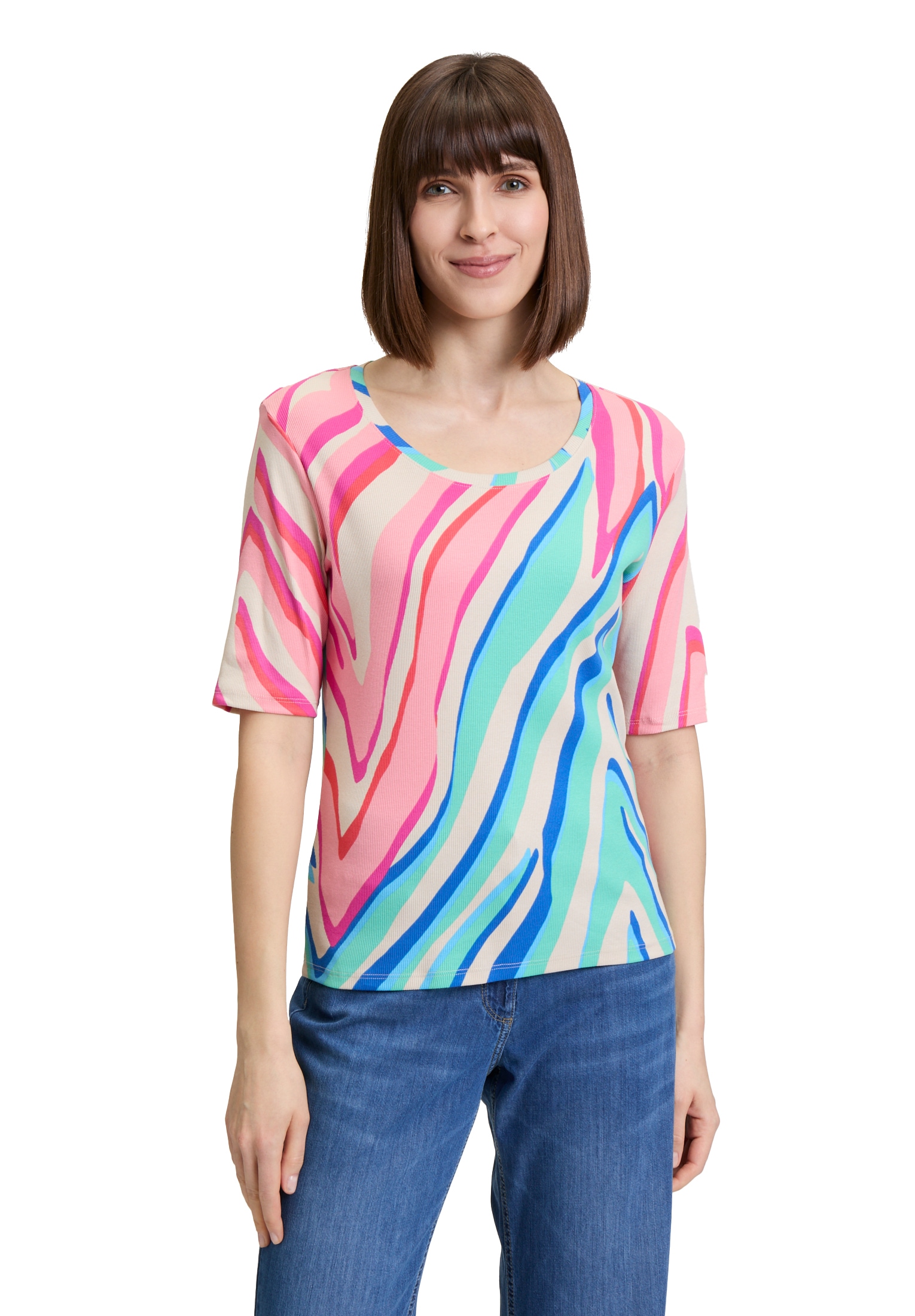 Betty Barclay T-Shirt »Basic Shirt mit Rippenstruktur«