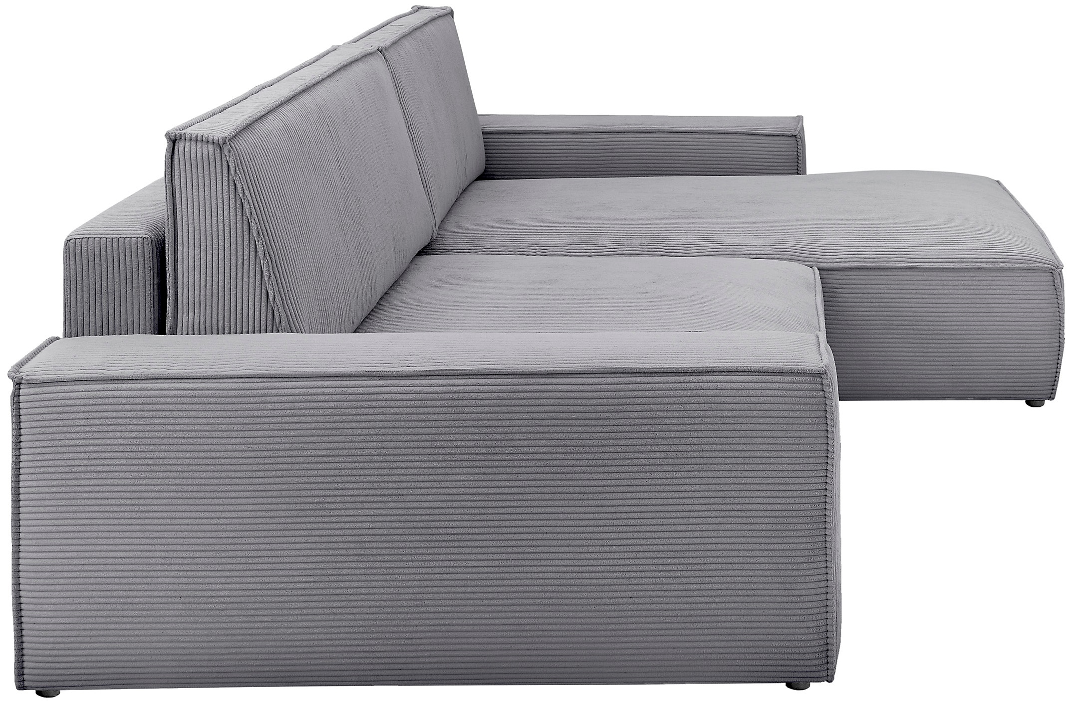 OTTO home Ecksofa »SHERWOOD XXL Cord 284, Big-Sofa L-Form, tiefe Sitzfläche 95 cm« Recamiere rechts/links, als Schlafsofa stellbar, Cord u. Leinenoptik