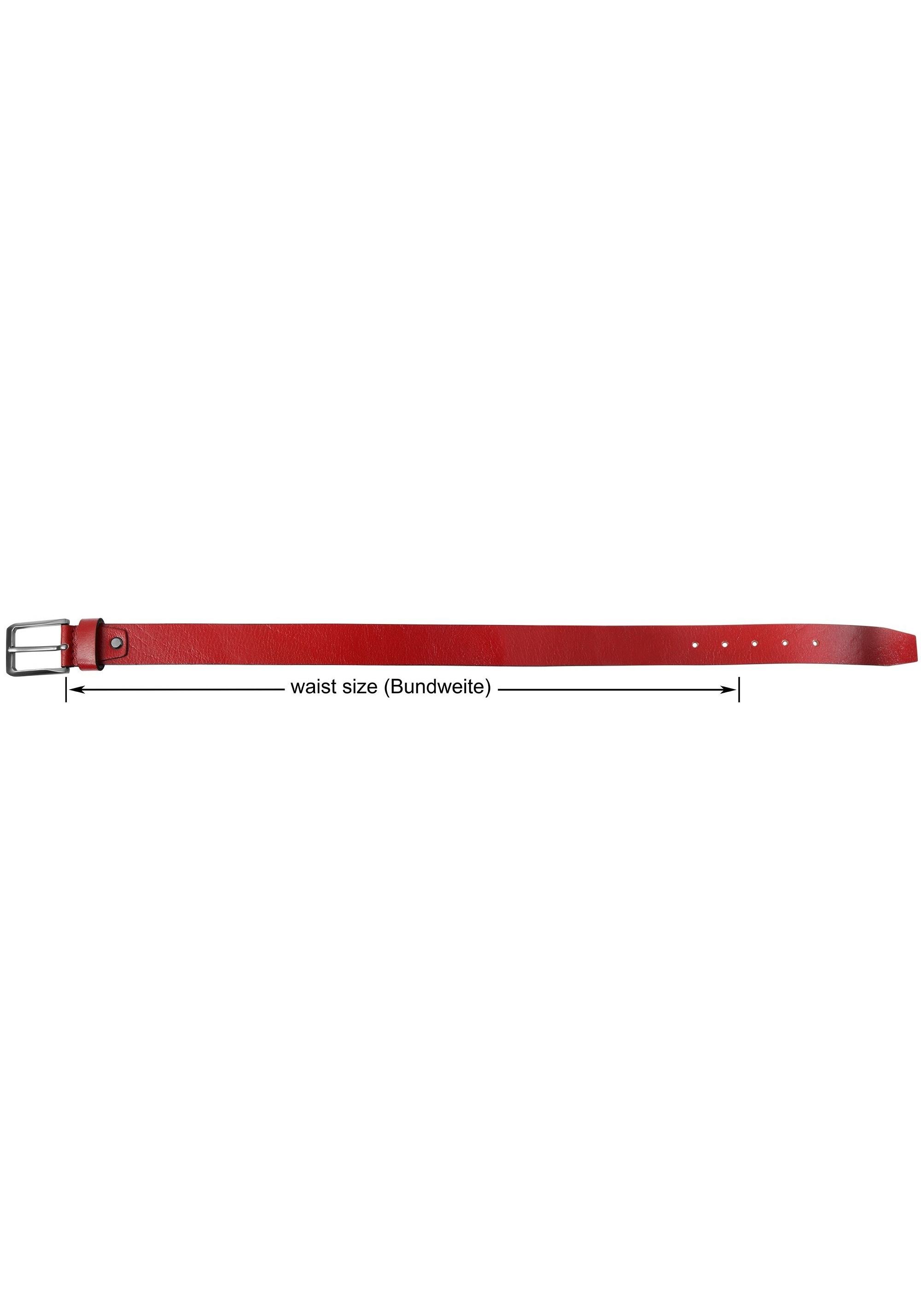 Leonardo Verrelli Ledergürtel »85 cm - 125 cm (Bundweite) in Rot aus 100% Echtleder, kürzbar«