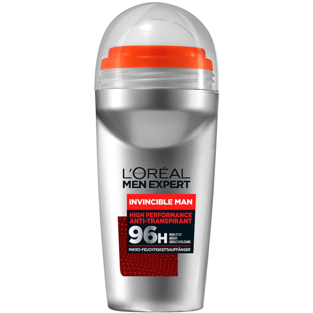 L'ORÉAL PARIS MEN EXPERT Deo-Roller »Invincible Man Anti-Transpirant mit 96H Non-Stop Trockenschutz«