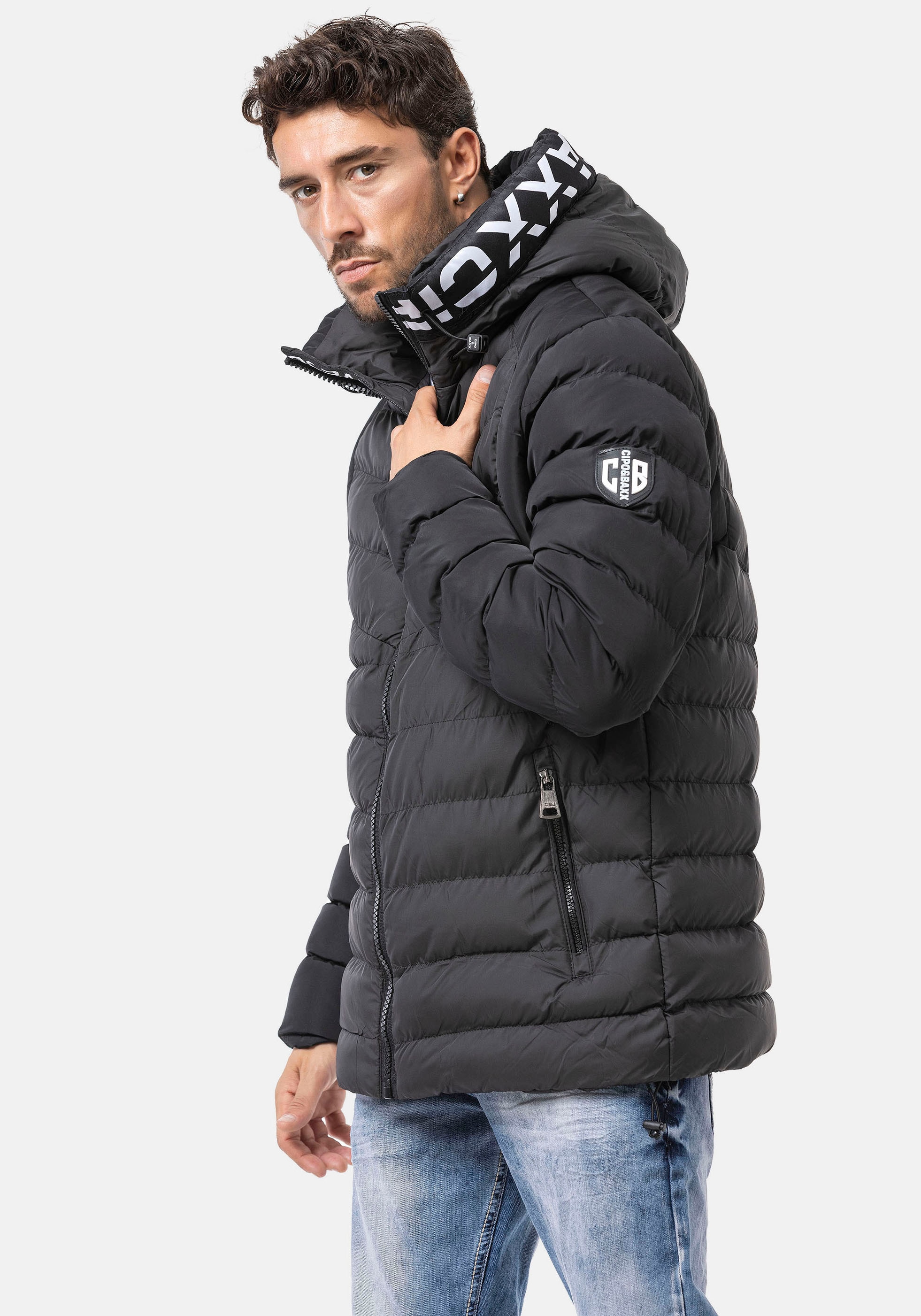 Cipo & Baxx Steppjacke mit Kapuze