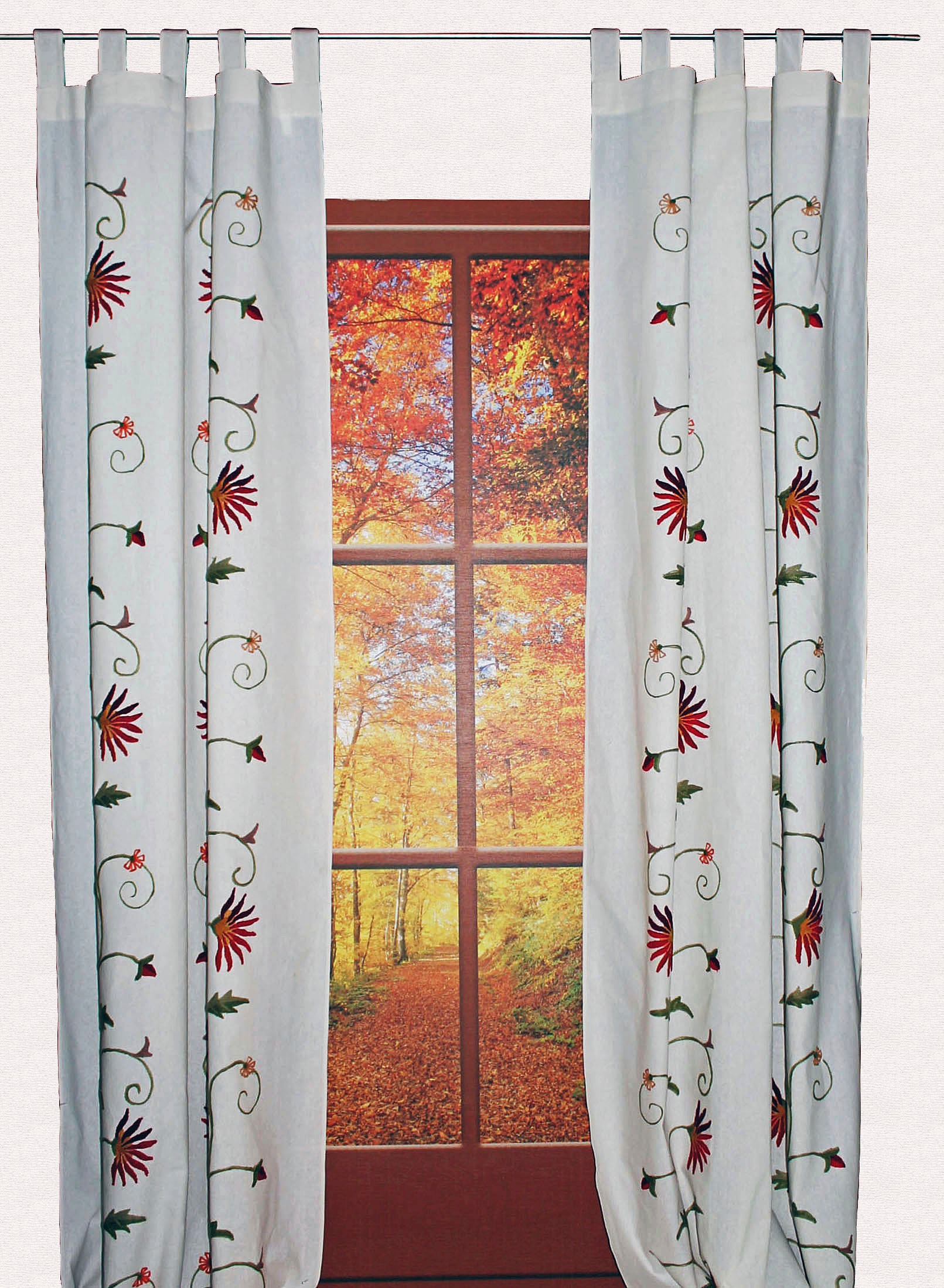 HOSSNER - ART OF HOME DECO Vorhang »Fuschlsee«, floraler Shabby-Chic