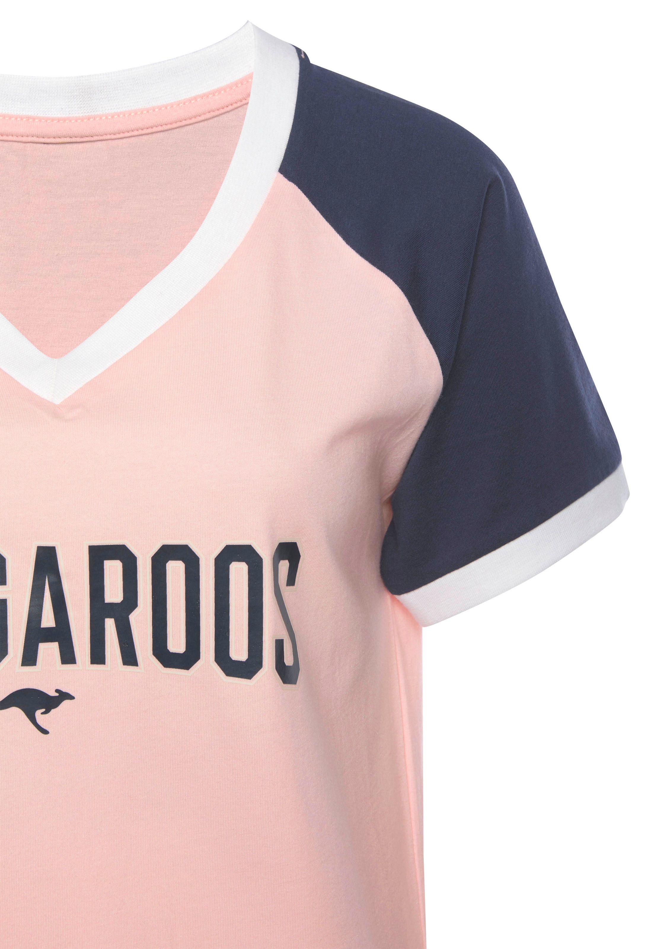 KangaROOS Bigshirt, mit kontrastfarbenen Raglanärmeln
