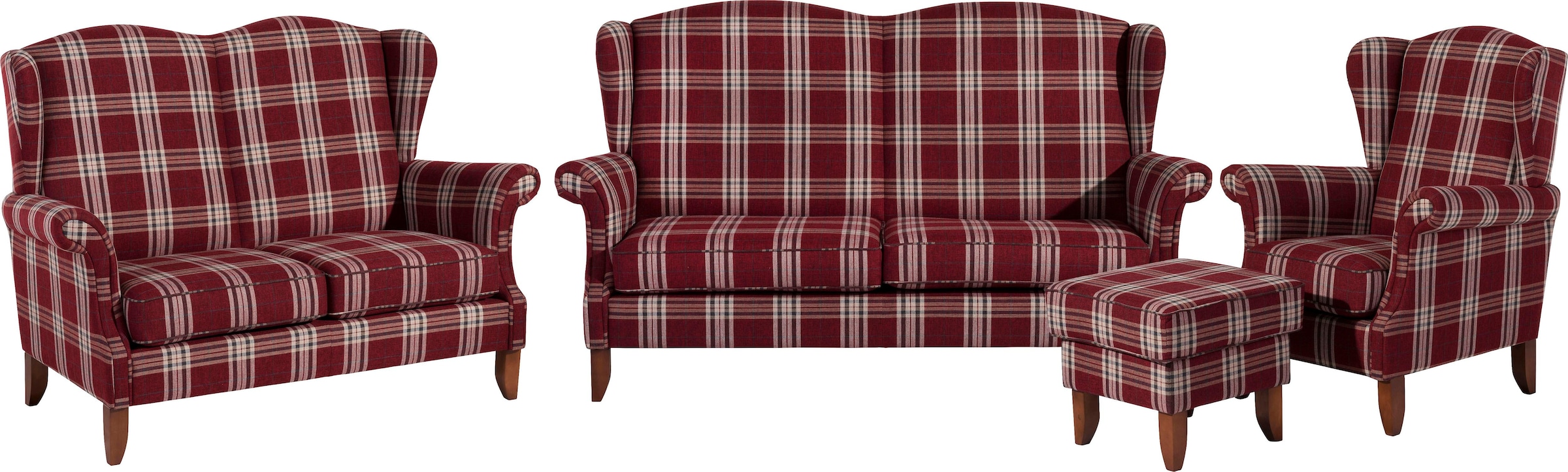 Max Winzer® 2-Sitzer »Valentina Küchensofa, hoher Sitzkomfort, Hochlehner, Ohrenbackenoptik«, Retro und modern, Breite 157 cm