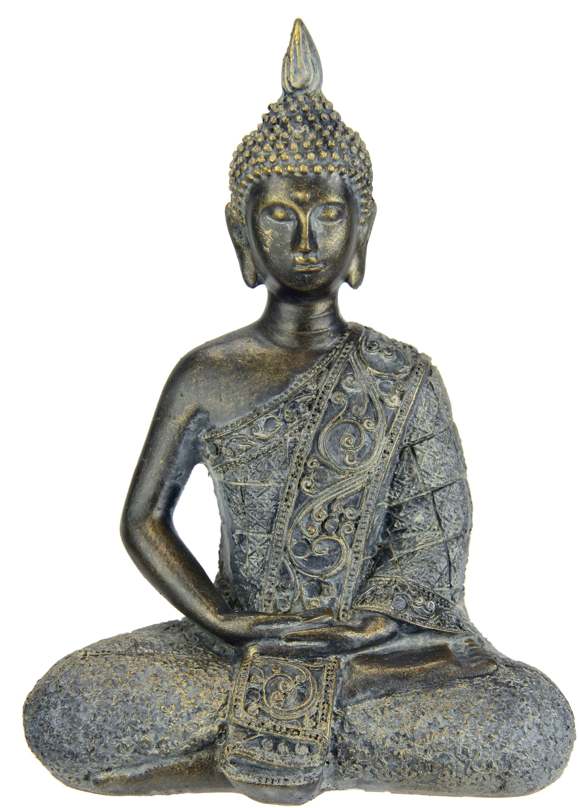Dekofigur »Buddha Figur sitzend meditierend Statue Figuren Skulptur«, Garten-Figur...