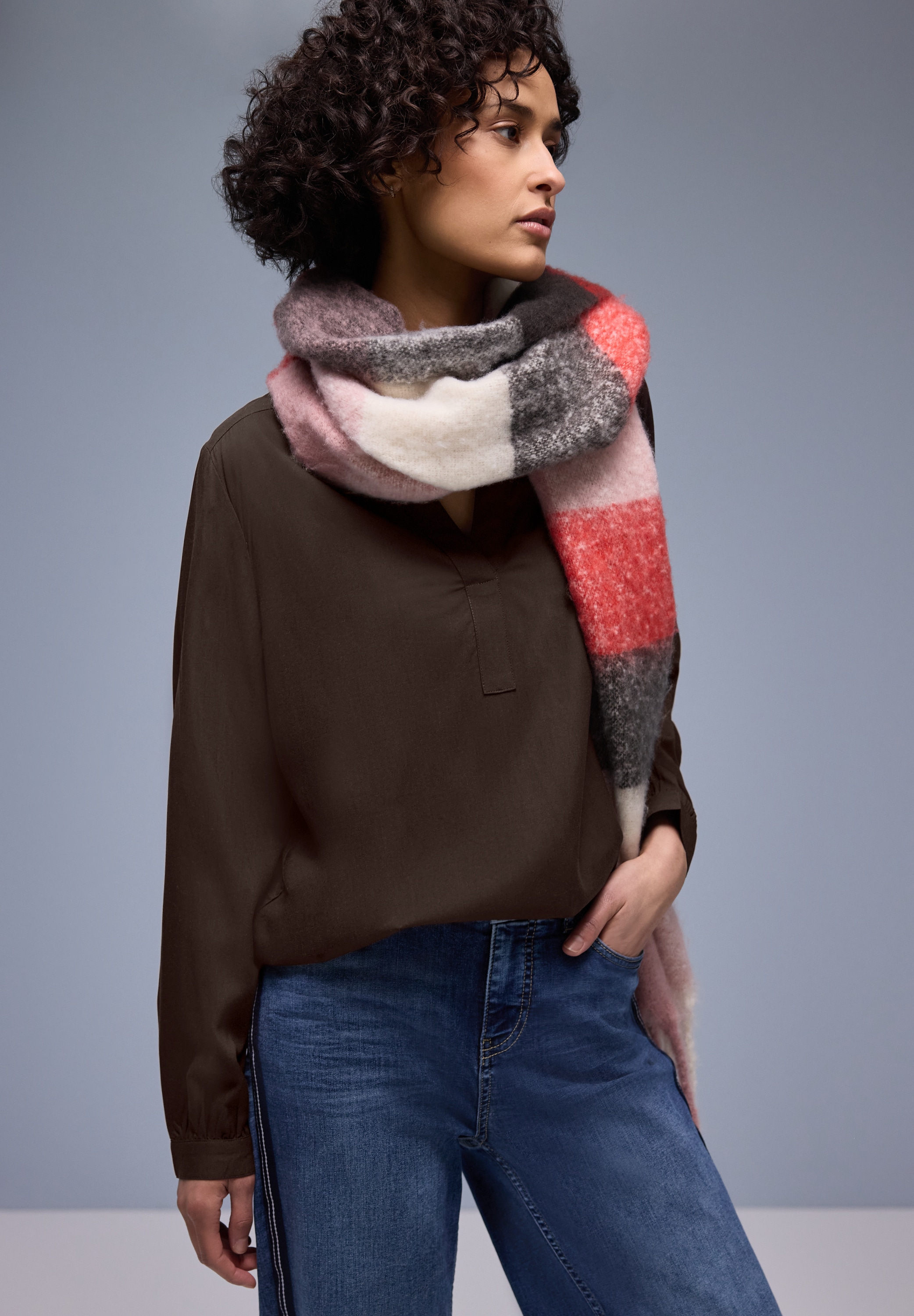 STREET ONE Langarmbluse mit Splitneck