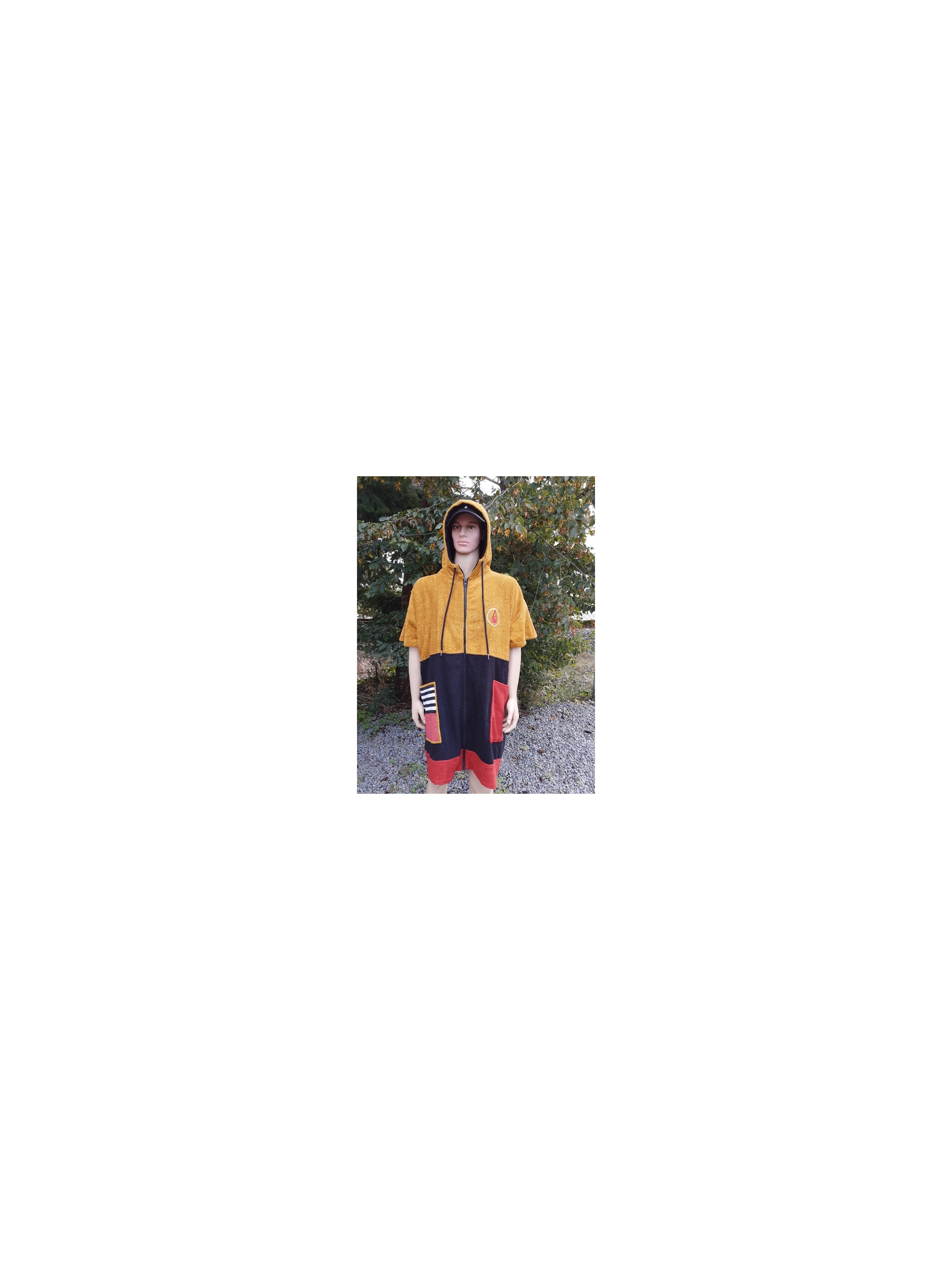 DEPROC Active Poncho »ZIP PONCHINO DUSTY MEN«, Poncho mit durchgehendem Reißverschluss