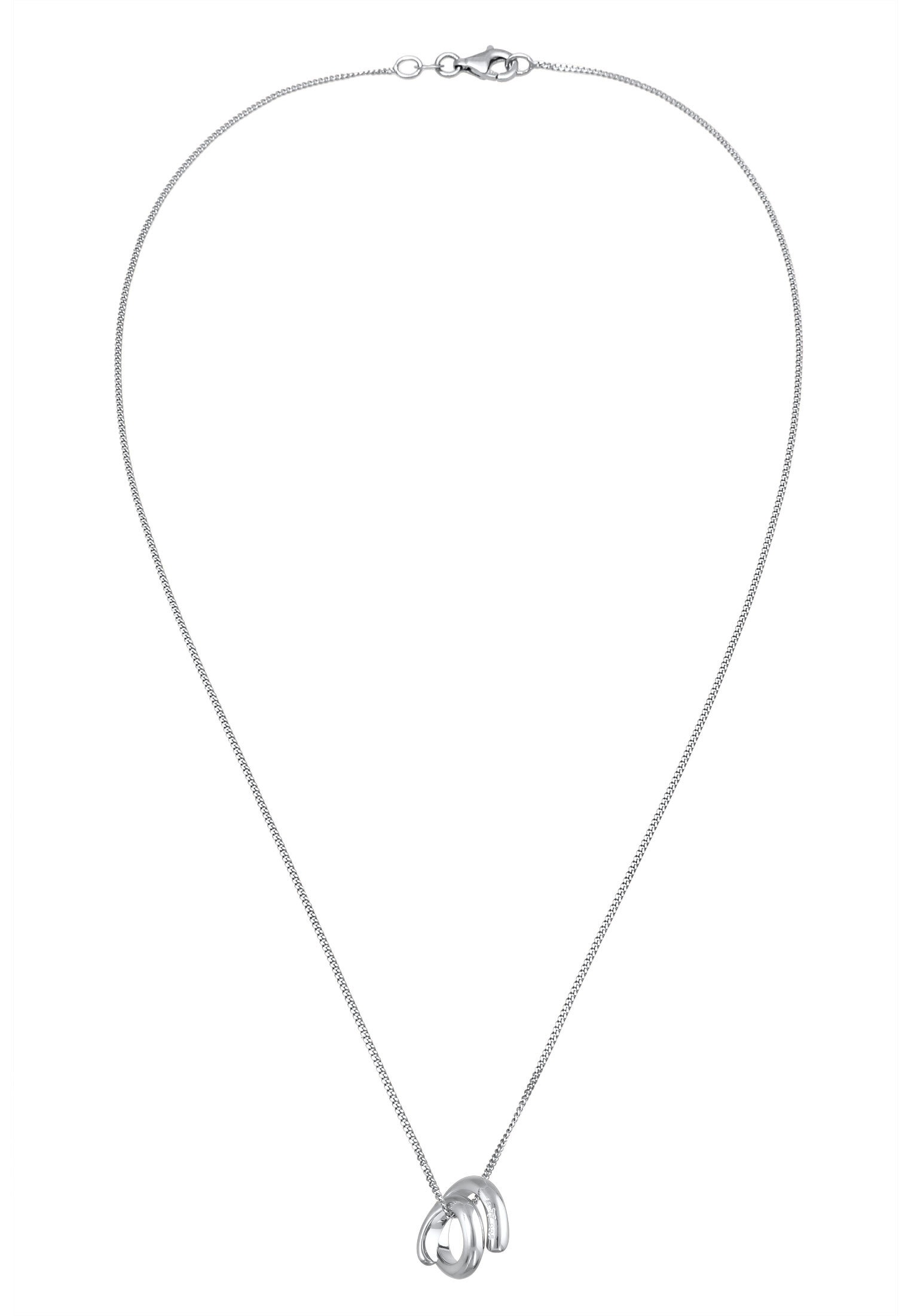 Elli Kette mit Anhänger »Halskette Anhänger Rund Wickeldesign 925 Sterling Silber«