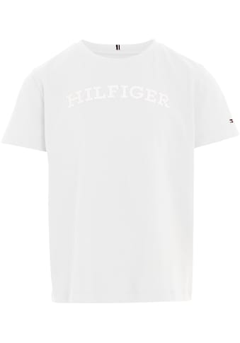 T-Shirt »MONOTYPE TEE S/S«, mit modischem Hilfiger-Logoschriftzug auf der Brust