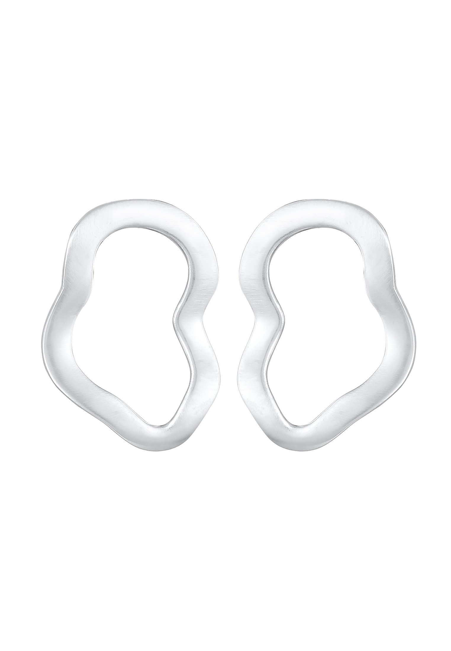 Elli Paar Ohrstecker »Ohrringe Hänger Organic Look Matt Basic Blogger 925 Silber«