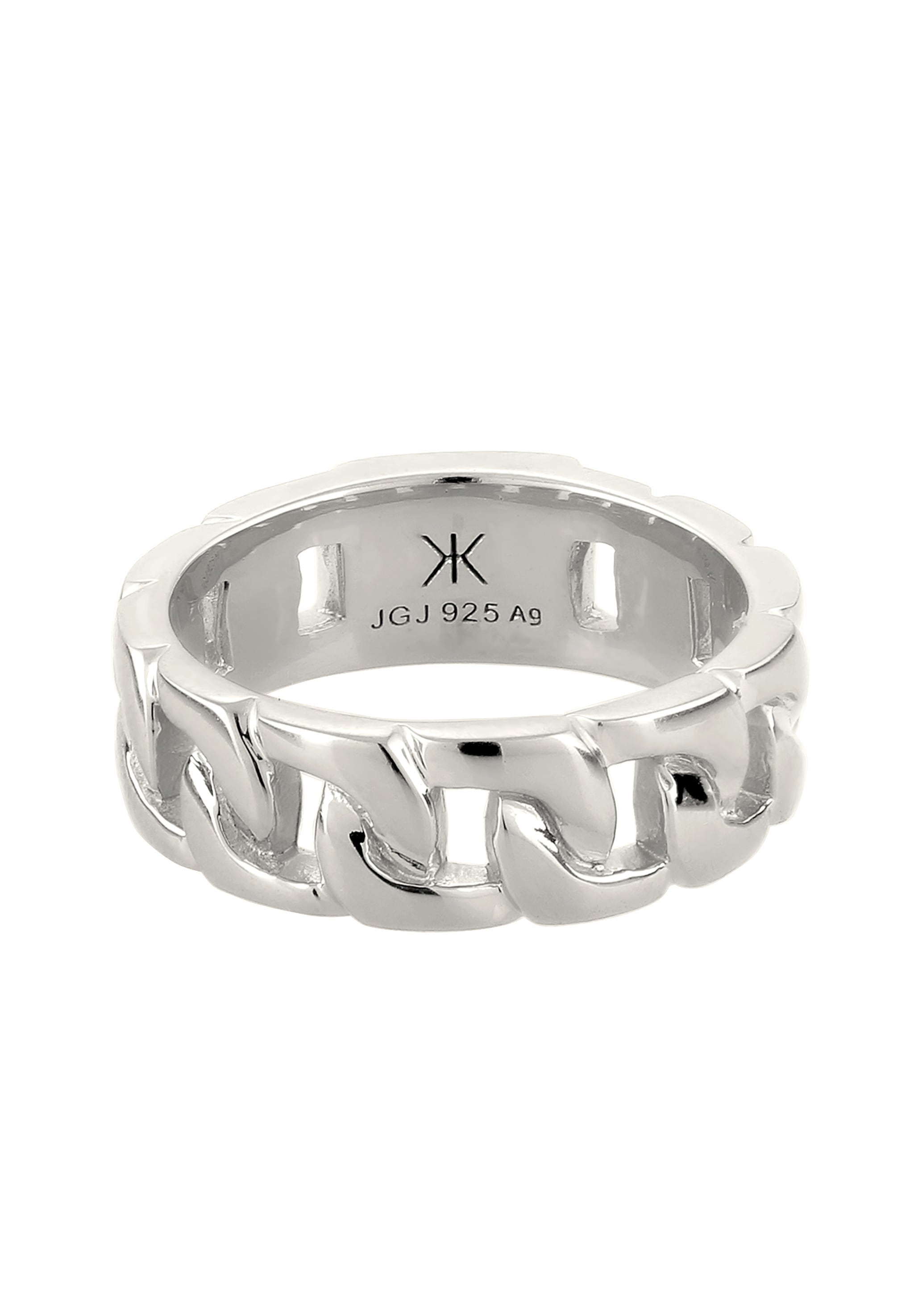 Kuzzoi Silberring »Ring Siegelring Chunky Chain Look 925 Sterling Silber«