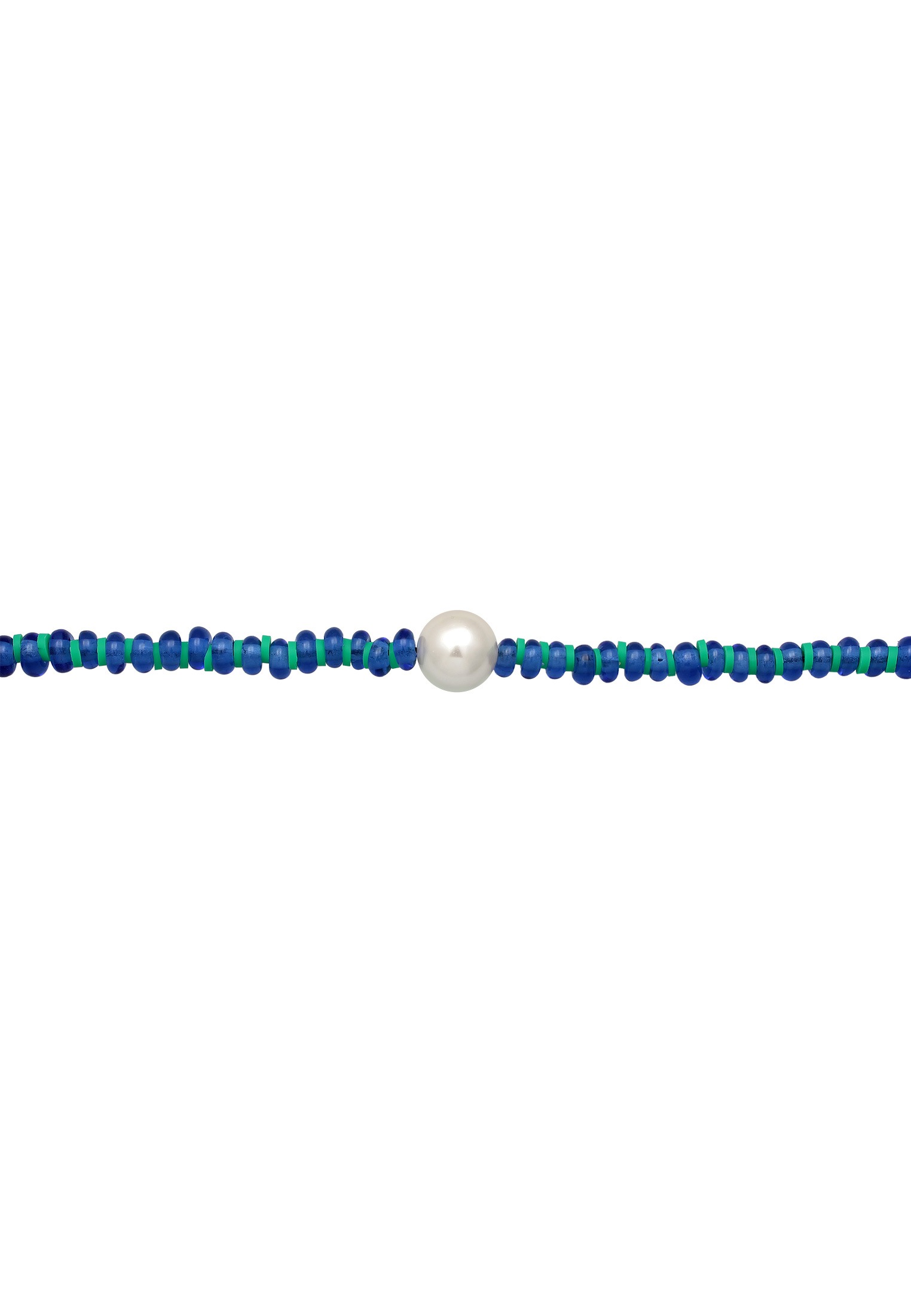 Elli Choker »Halskette Glas Perlen Heishi Disc Muschelkernperle 925 Silber«