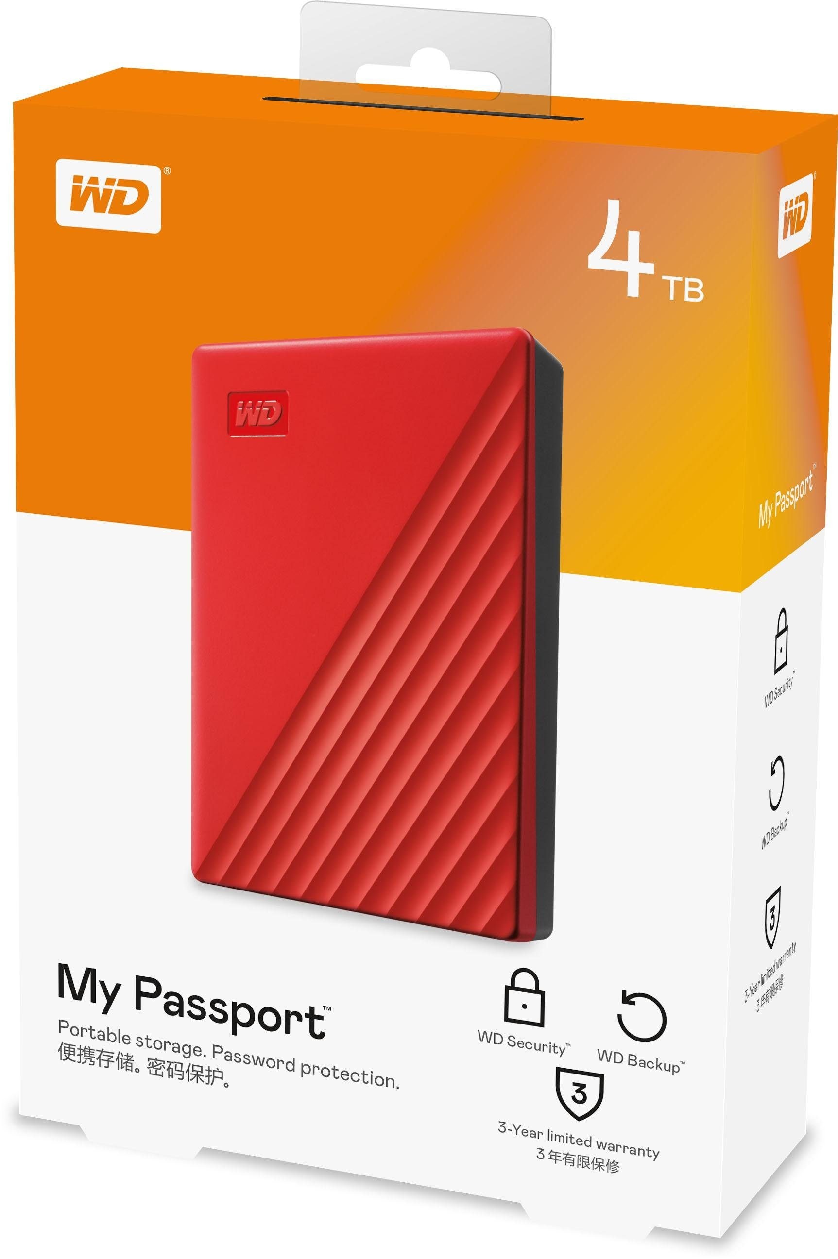 WD externe HDD-Festplatte »My Passport«, Anschluss USB 3.2 Gen-1